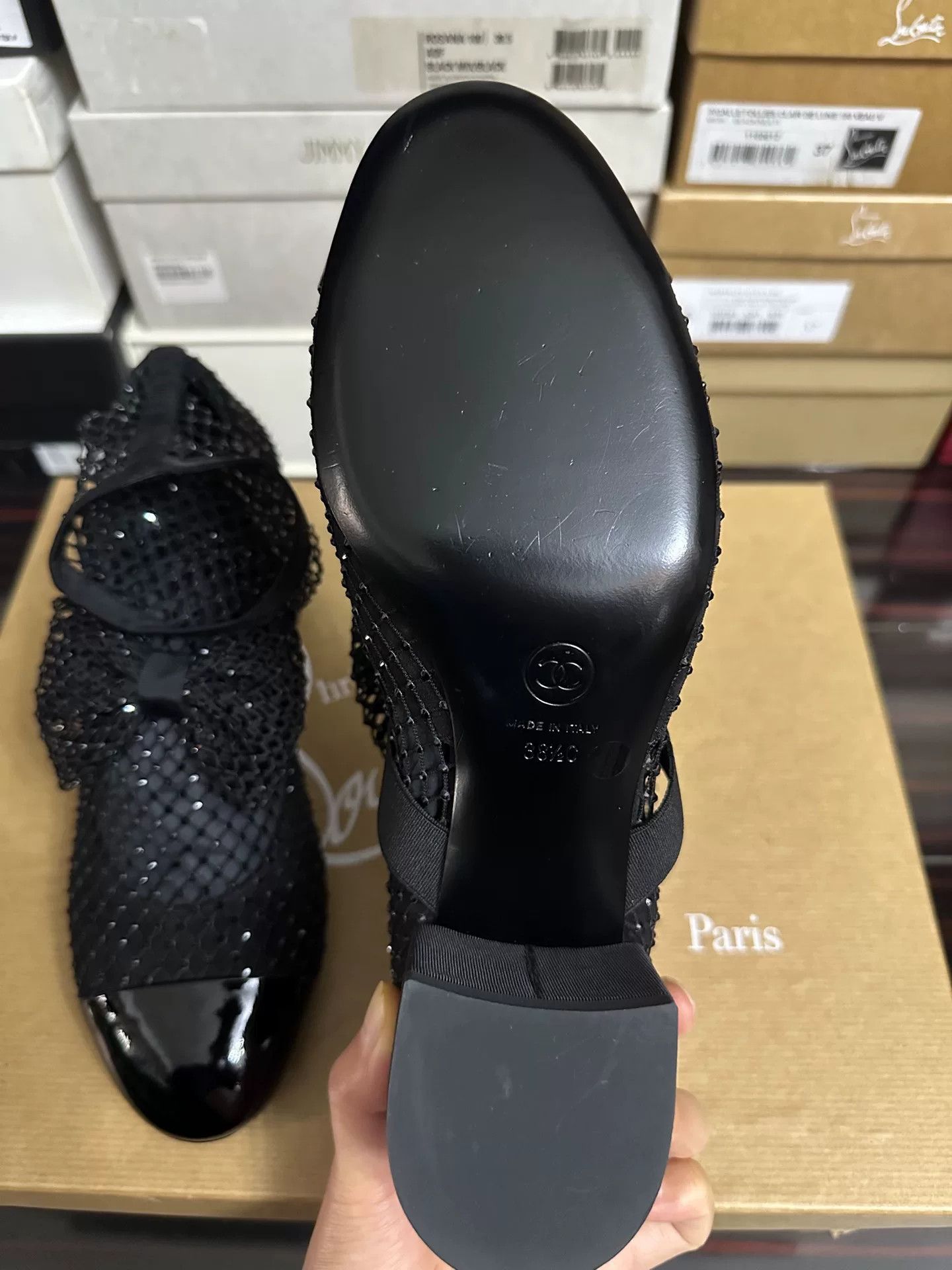 Chanel Chanel 2023 Black Bow Mesh Ankle Boots Size US 7.5 / IT 37.5 - 6 Thumbnail