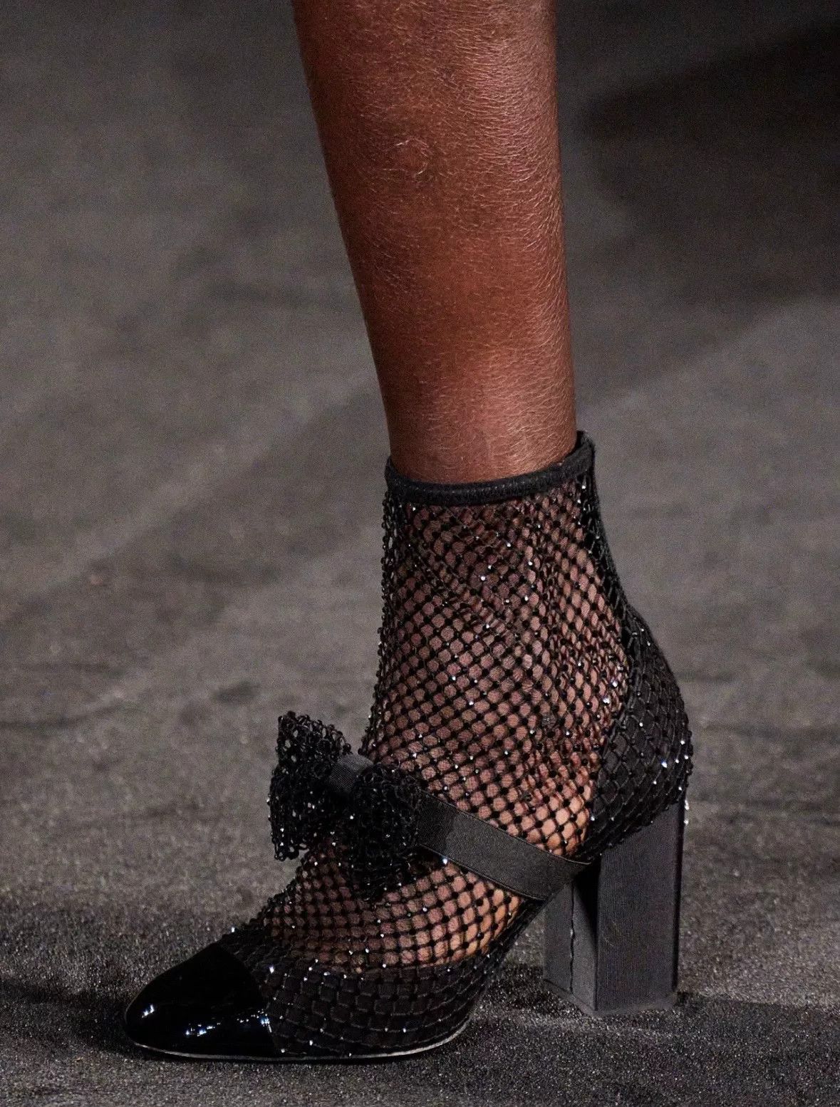 Chanel Chanel 2023 Black Bow Mesh Ankle Boots Size US 7.5 / IT 37.5 - 7 Thumbnail