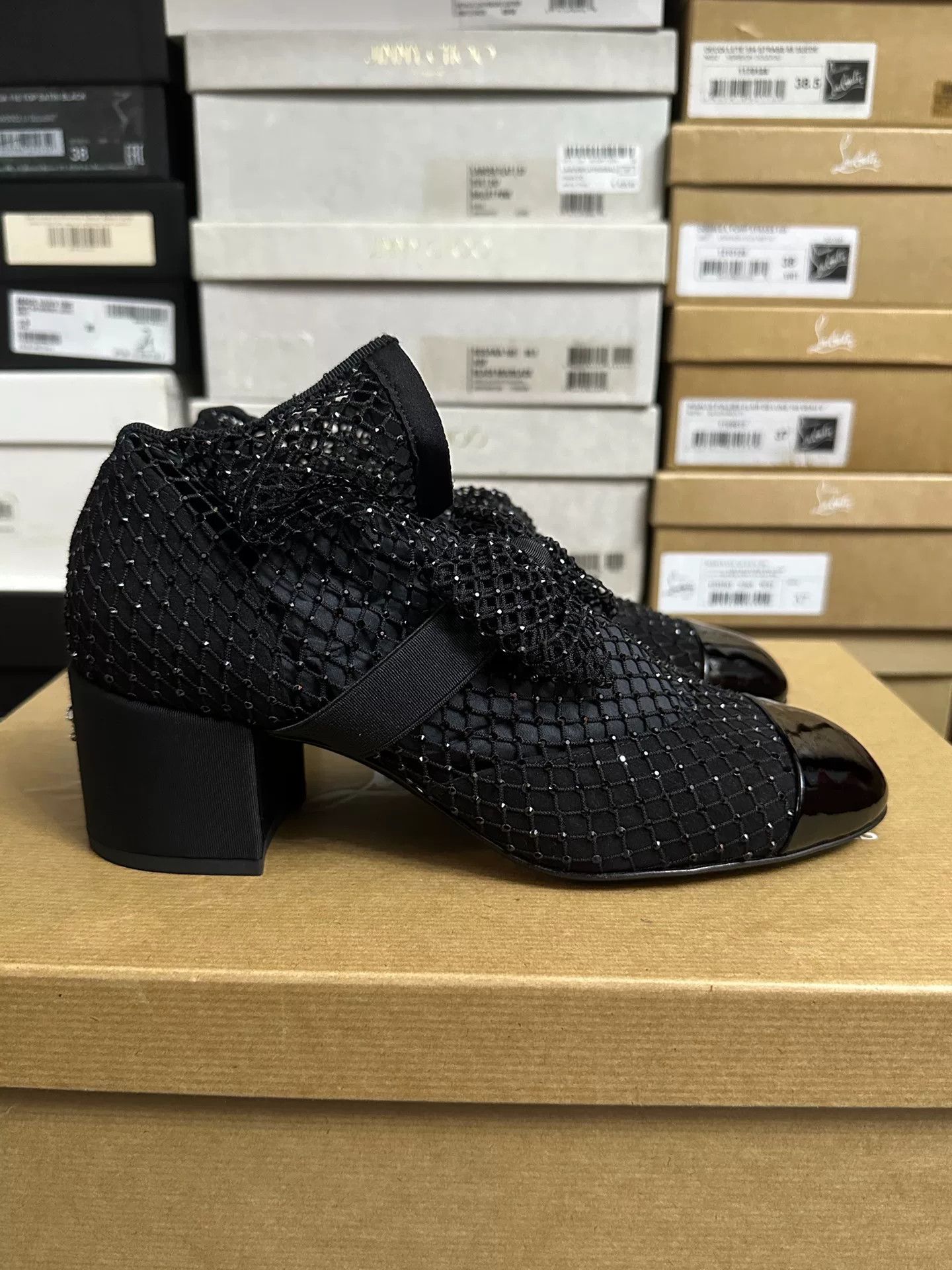 Chanel Chanel 2023 Black Bow Mesh Ankle Boots Size US 7.5 / IT 37.5 - 4 Thumbnail