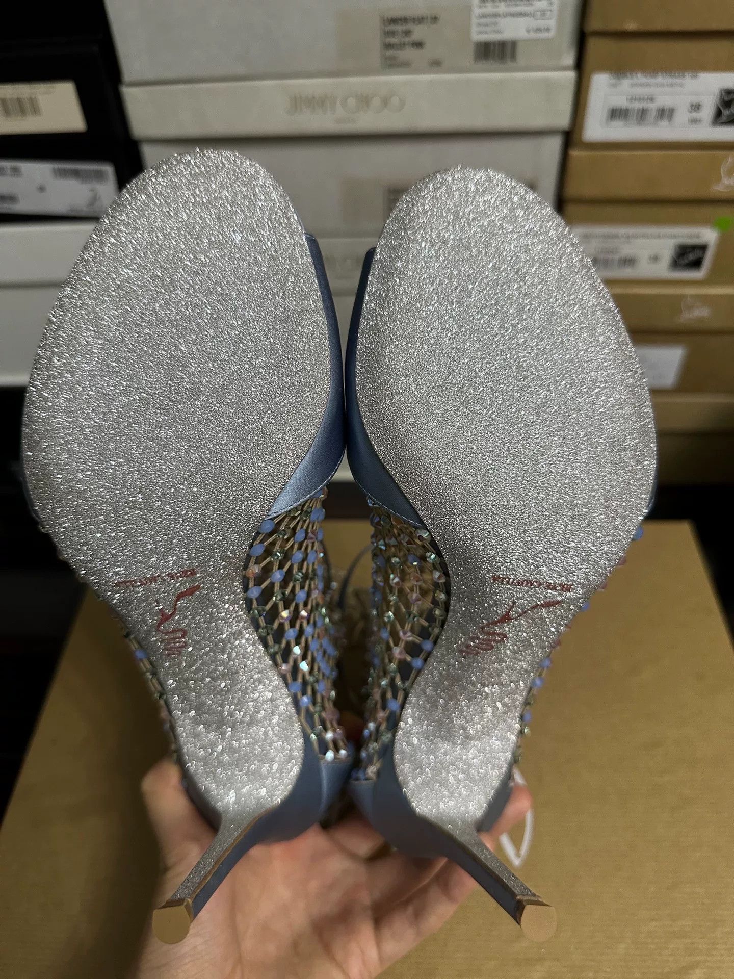 Rene Caovilla Rene Caovilla Crystal Embellished Heels Size US 8 / IT 38 - 7 Thumbnail
