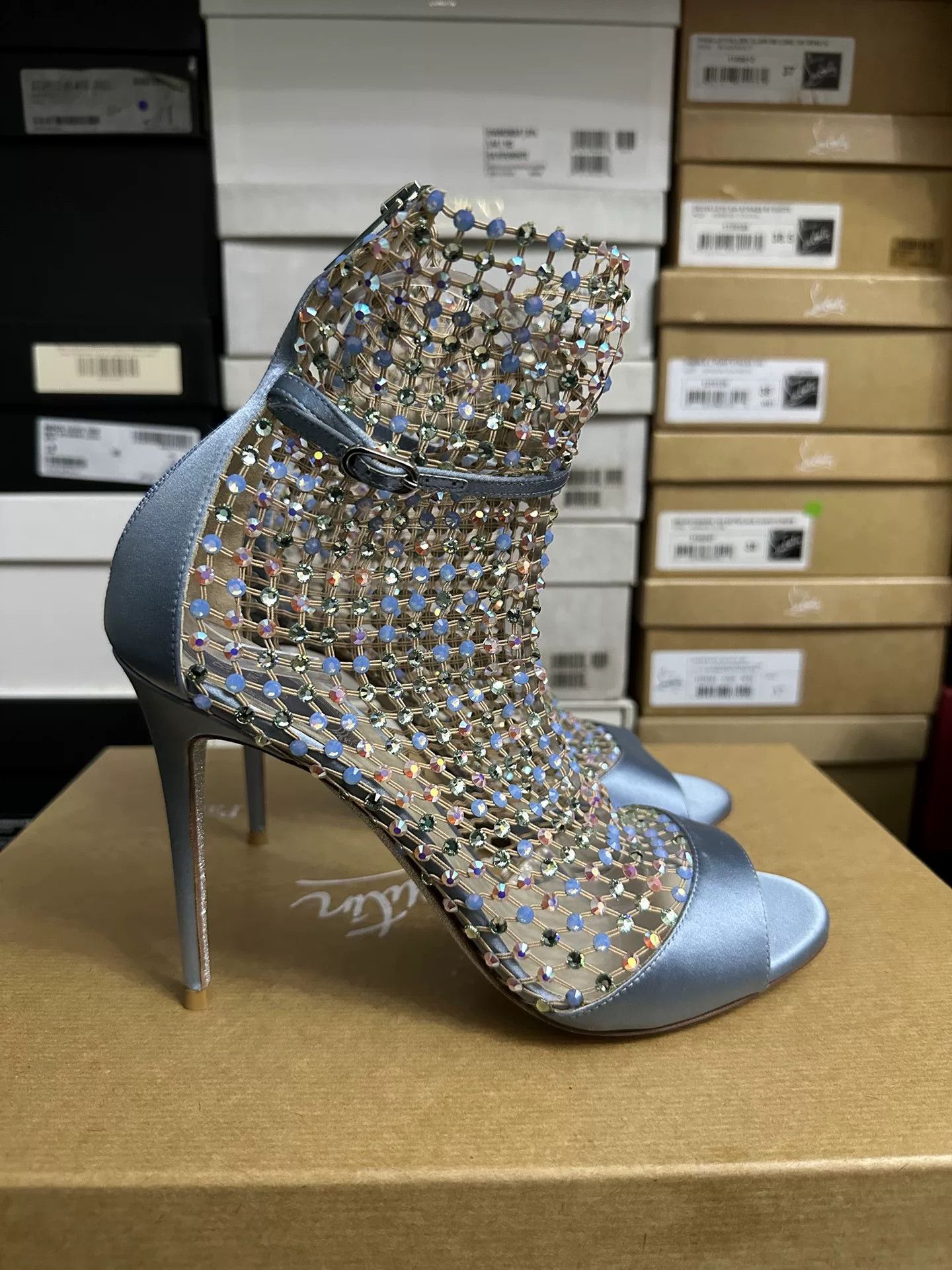 Rene Caovilla Rene Caovilla Crystal Embellished Heels Size US 8 / IT 38 - 5 Thumbnail