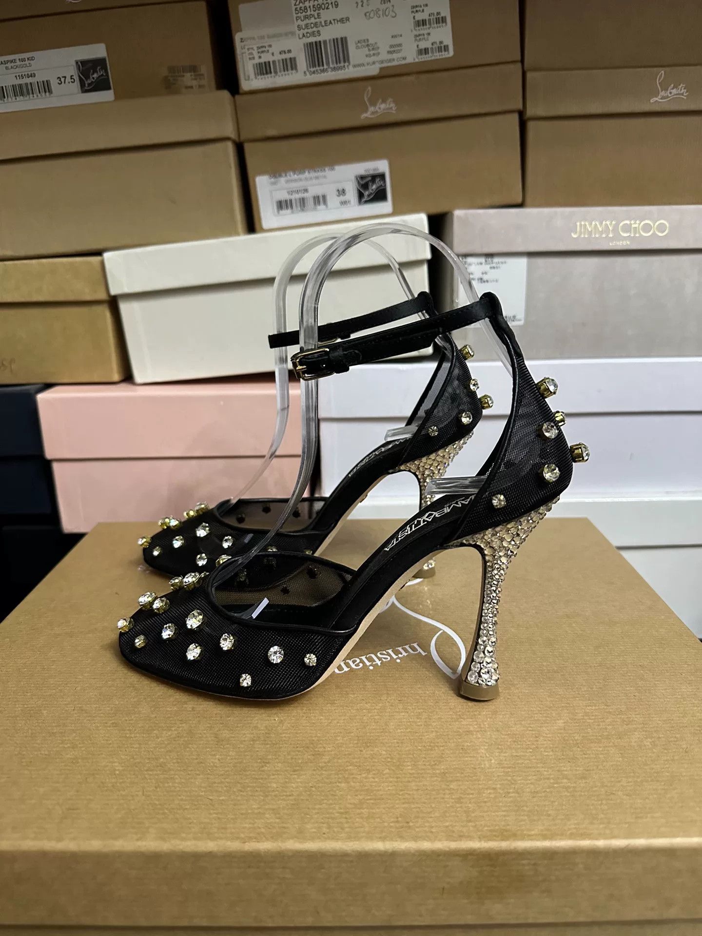 Giambattista Valli Giambattista Valli 2022 Haute Couture Crystal Shoes Size US 5 / IT 35 - 3 Thumbnail