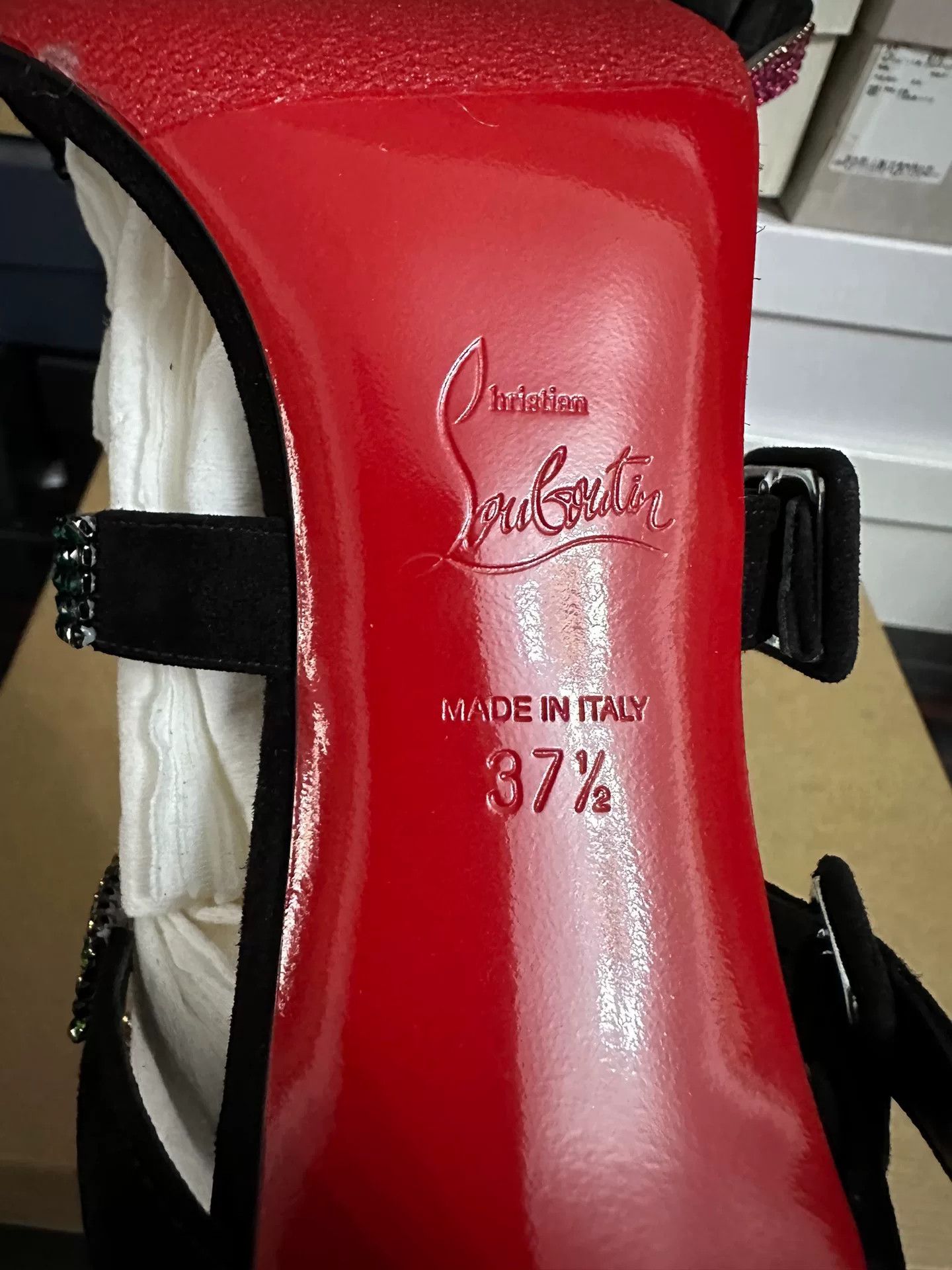 Christian Louboutin Christian Louboutin Red Sole Crystal Heels Size US 6.5 / IT 36.5 - 5 Thumbnail