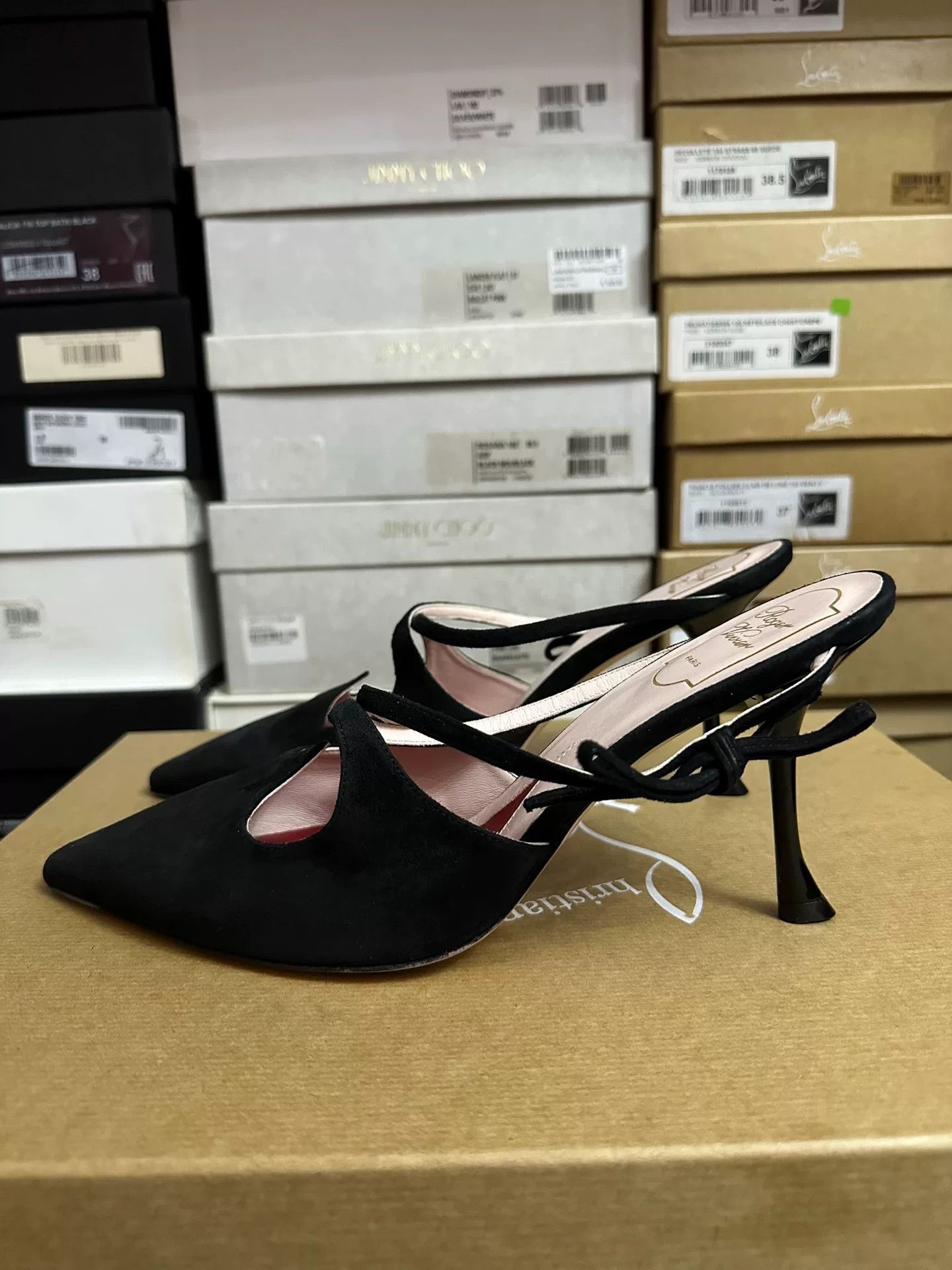 Roger Vivier Roger Vivier Heart Bow High-Heel Sandals Size US 9 / IT 39 - 3 Thumbnail