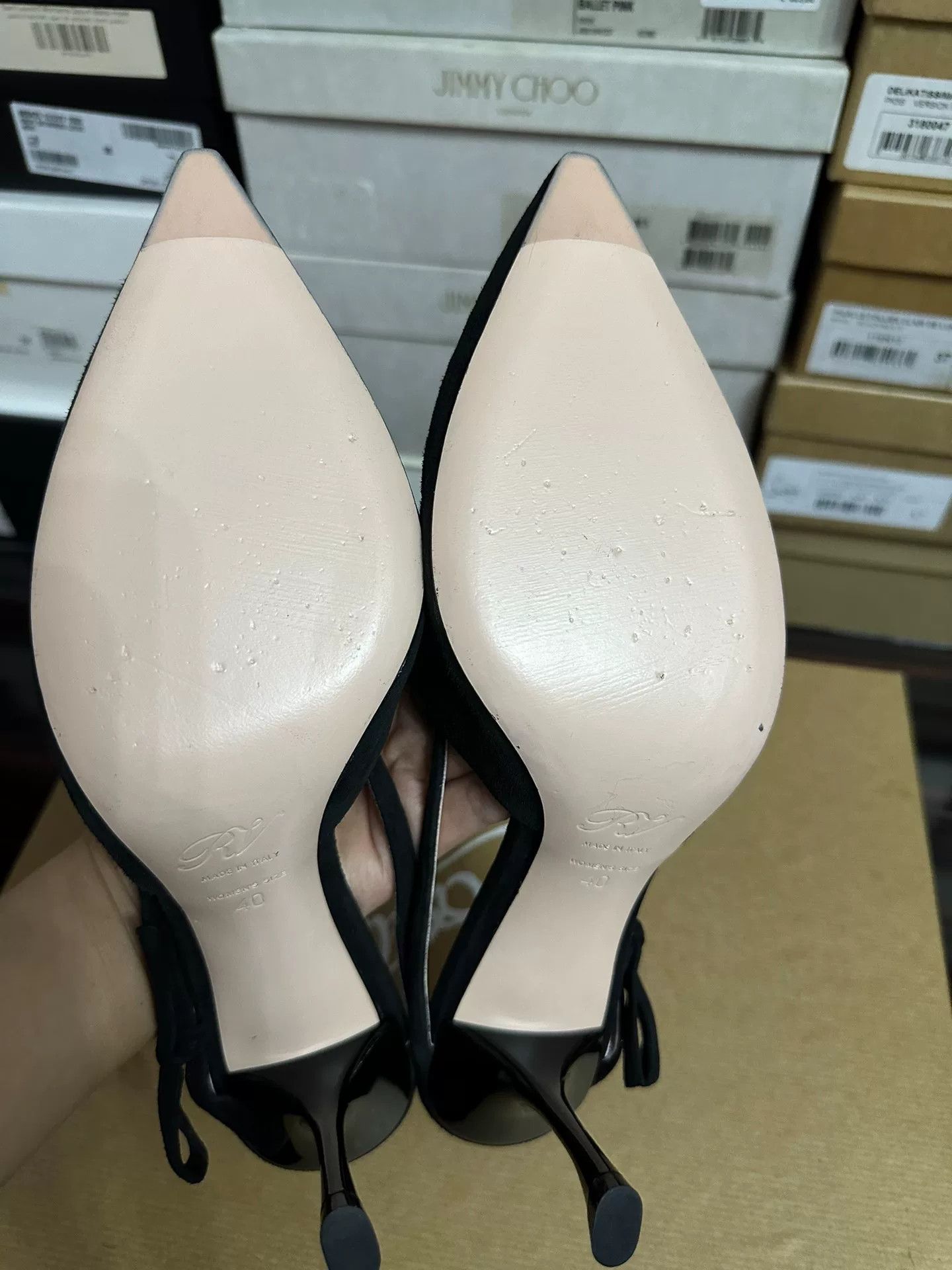 Roger Vivier Roger Vivier Heart Bow High-Heel Sandals Size US 9 / IT 39 - 9 Thumbnail
