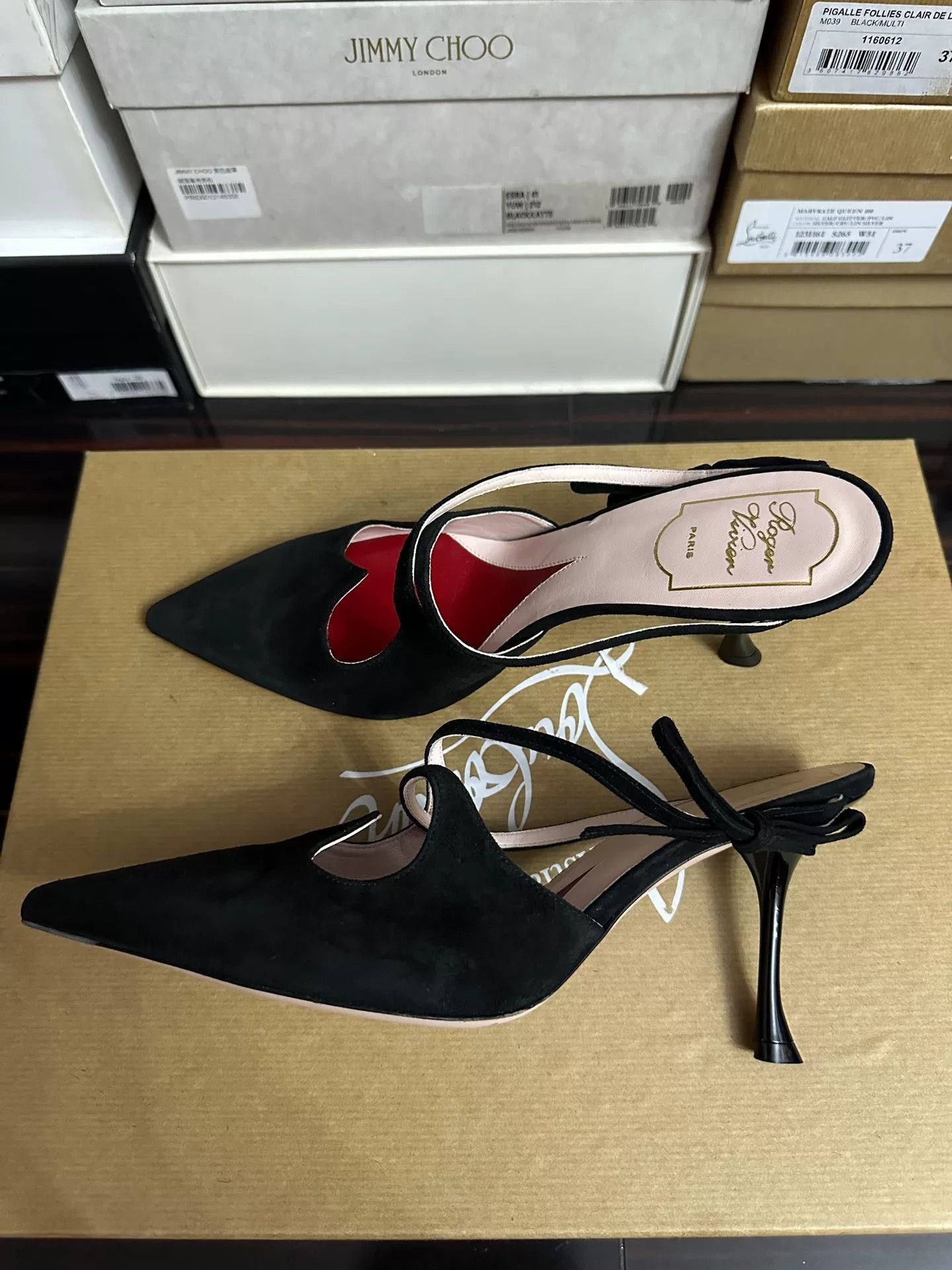 Roger Vivier Roger Vivier Heart Bow High-Heel Sandals Size US 9 / IT 39 - 2 Thumbnail