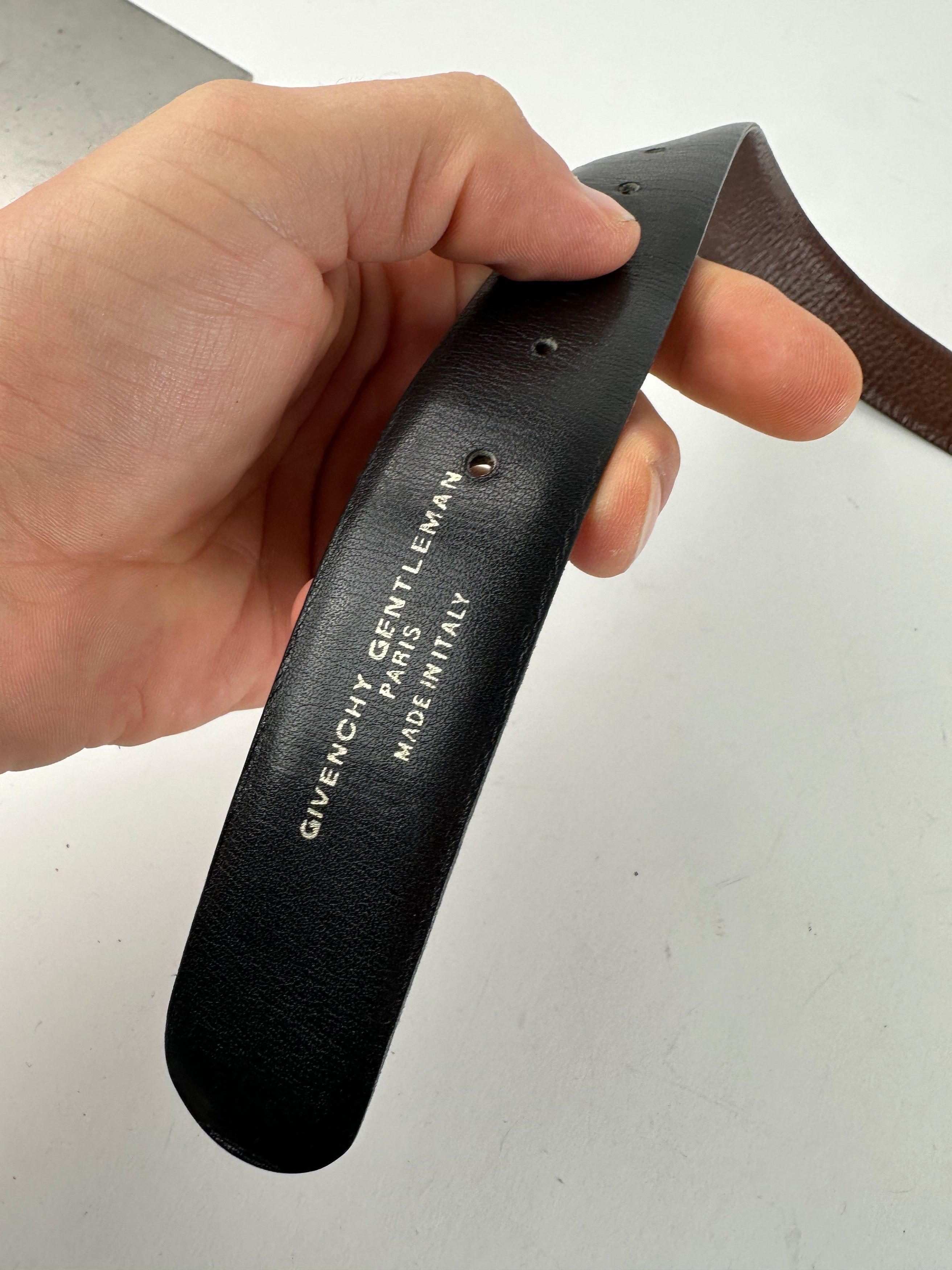 Other Vintage Givenchy Leather Belt Black Brown Size ONE SIZE - 5 Thumbnail