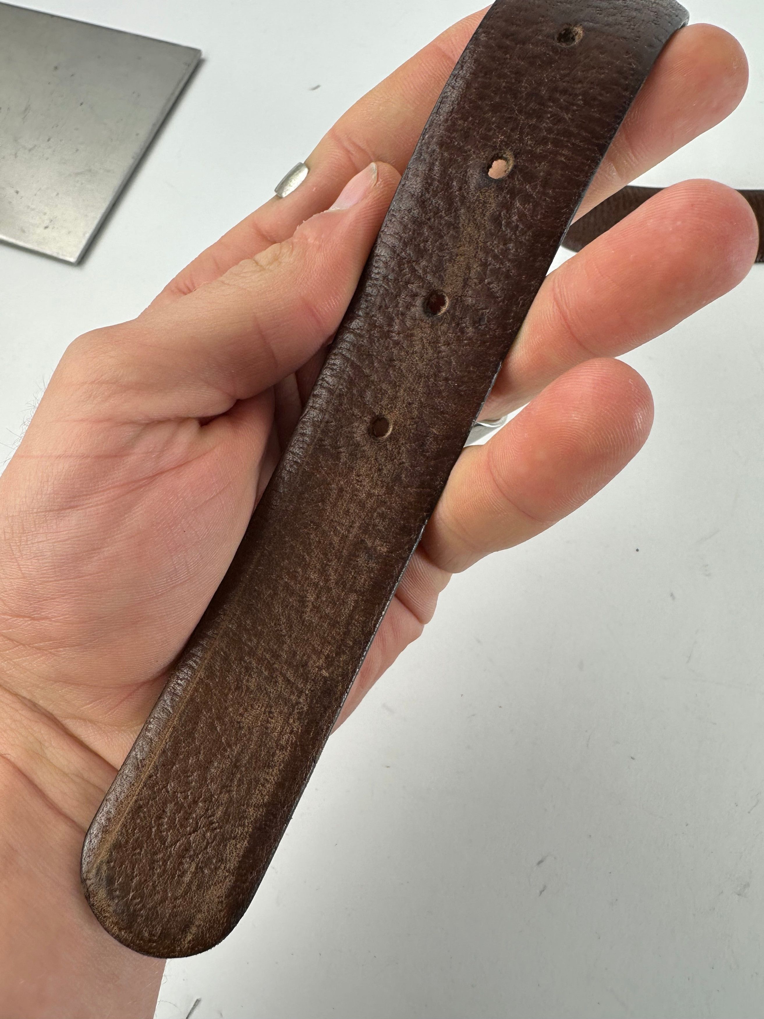Other Vintage Givenchy Leather Belt Black Brown Size ONE SIZE - 7 Thumbnail