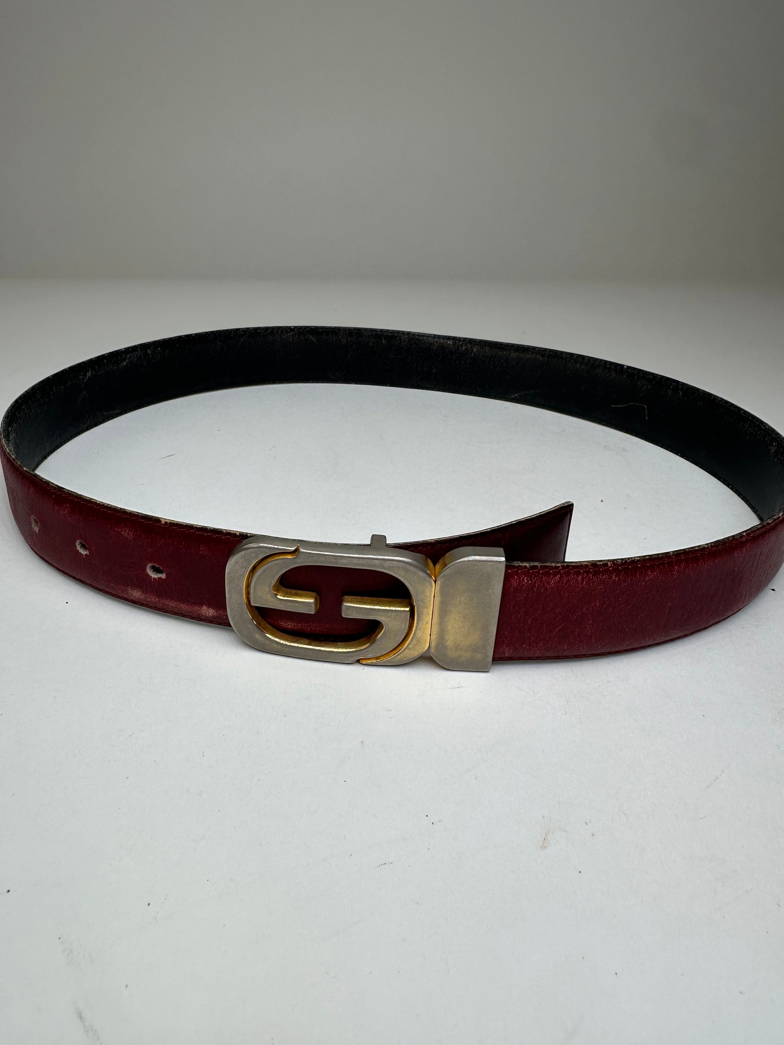 Gucci Vintage Leather Belt Purple Size ONE SIZE - 2 Thumbnail