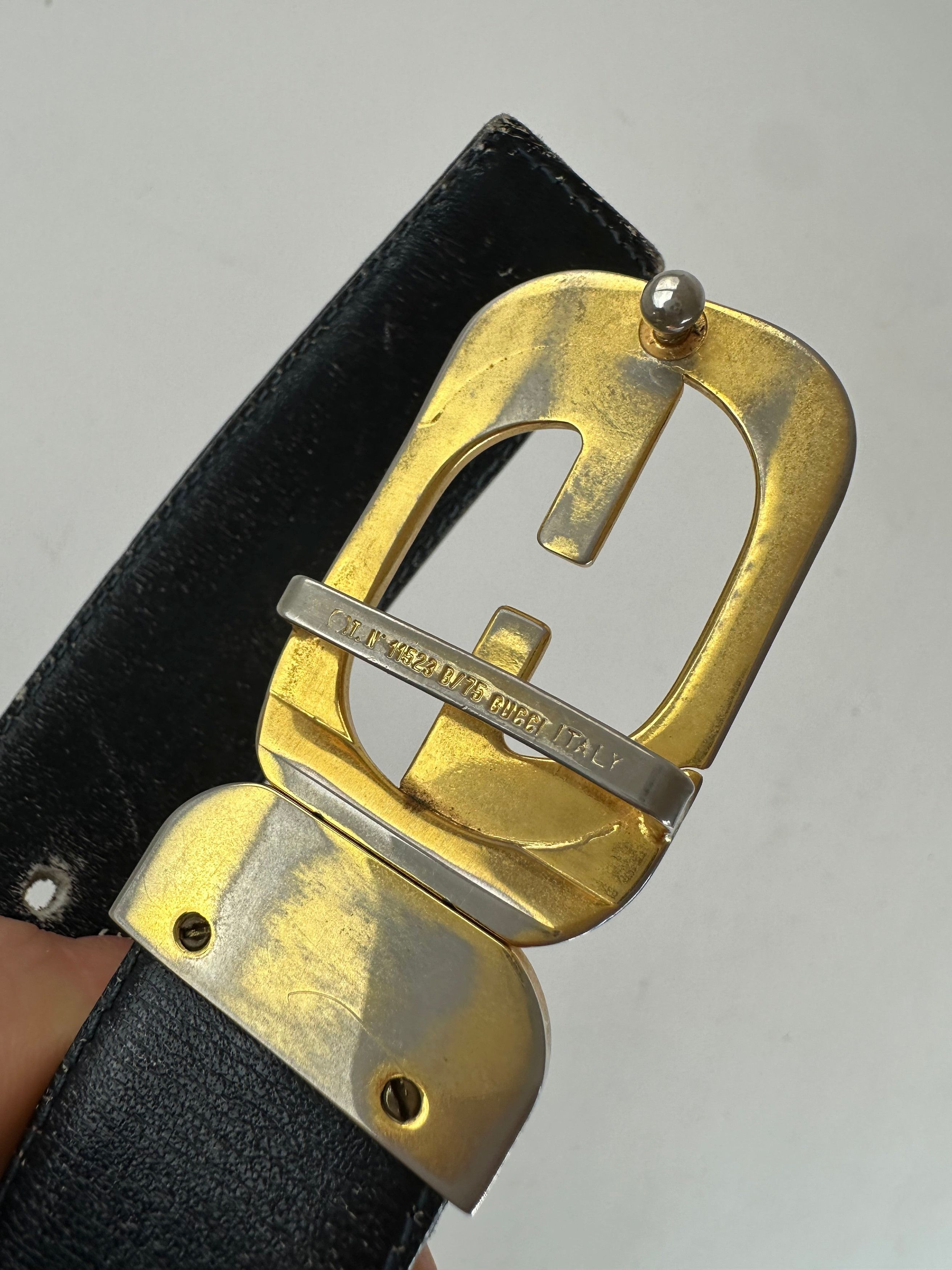 Gucci Vintage Leather Belt Purple Size ONE SIZE - 4 Thumbnail