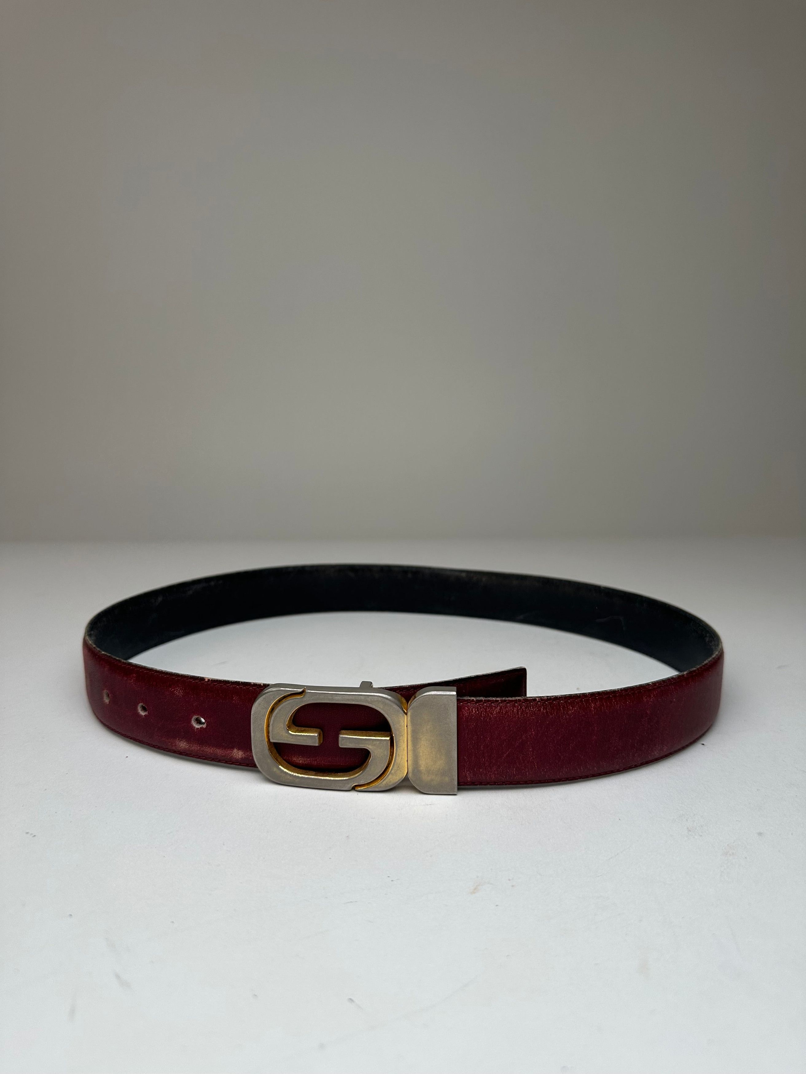 Gucci Vintage Leather Belt Purple Size ONE SIZE - 10 Thumbnail