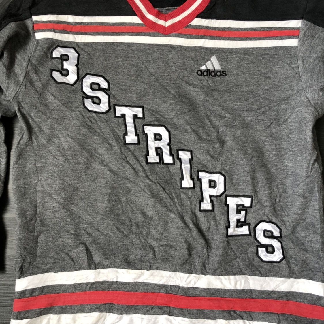 Adidas Vintage Adidas 3 Stripes Long Sleeve Tee Size US L / EU 52-54 / 3 - 5 Thumbnail