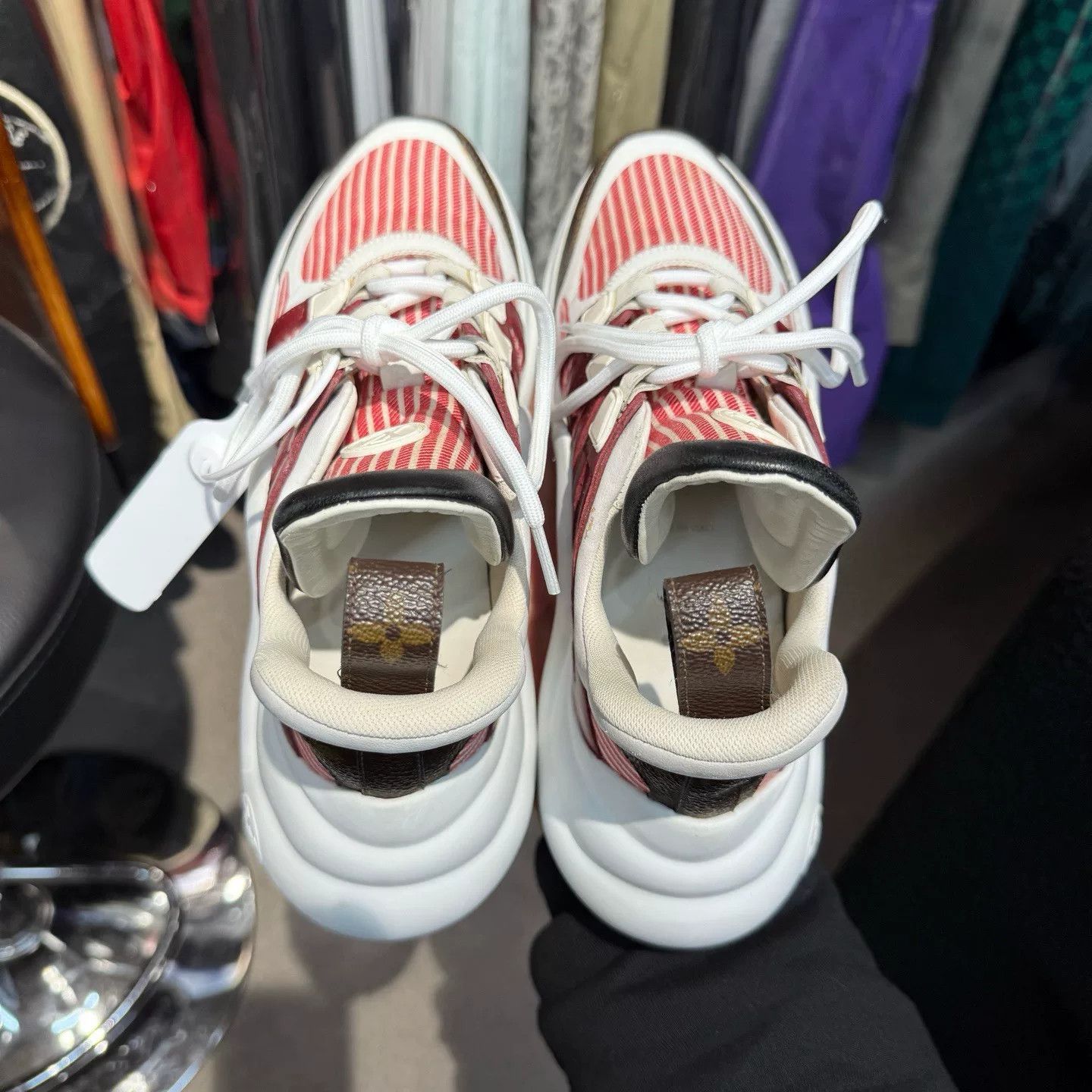 Louis Vuitton Louis Vuitton Red Lowtop Sneakers 36 Women Size US 6 / IT 36 - 8 Thumbnail