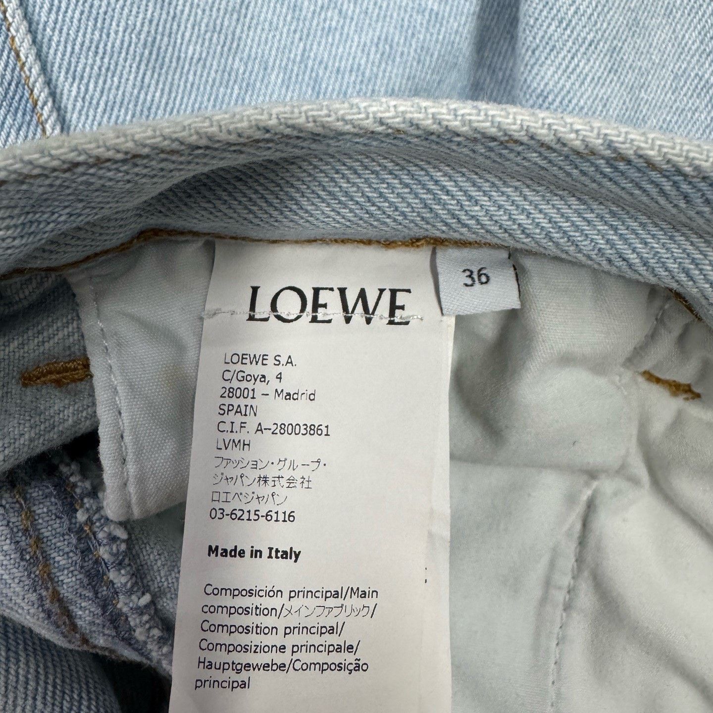 Loewe Loewe Denim Blue Jeans 36 Women Size 36" / US 14 / IT 50 - 4 Thumbnail