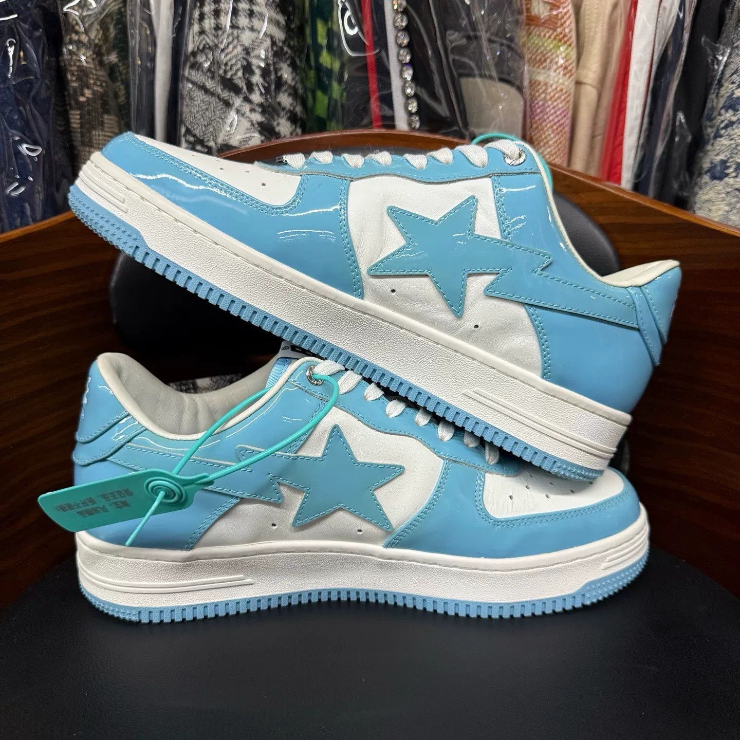 Bape Bape Patent Blue Lowtop Sneakers 44 Men Size US 10.5 / EU 43-44 - 7 Thumbnail