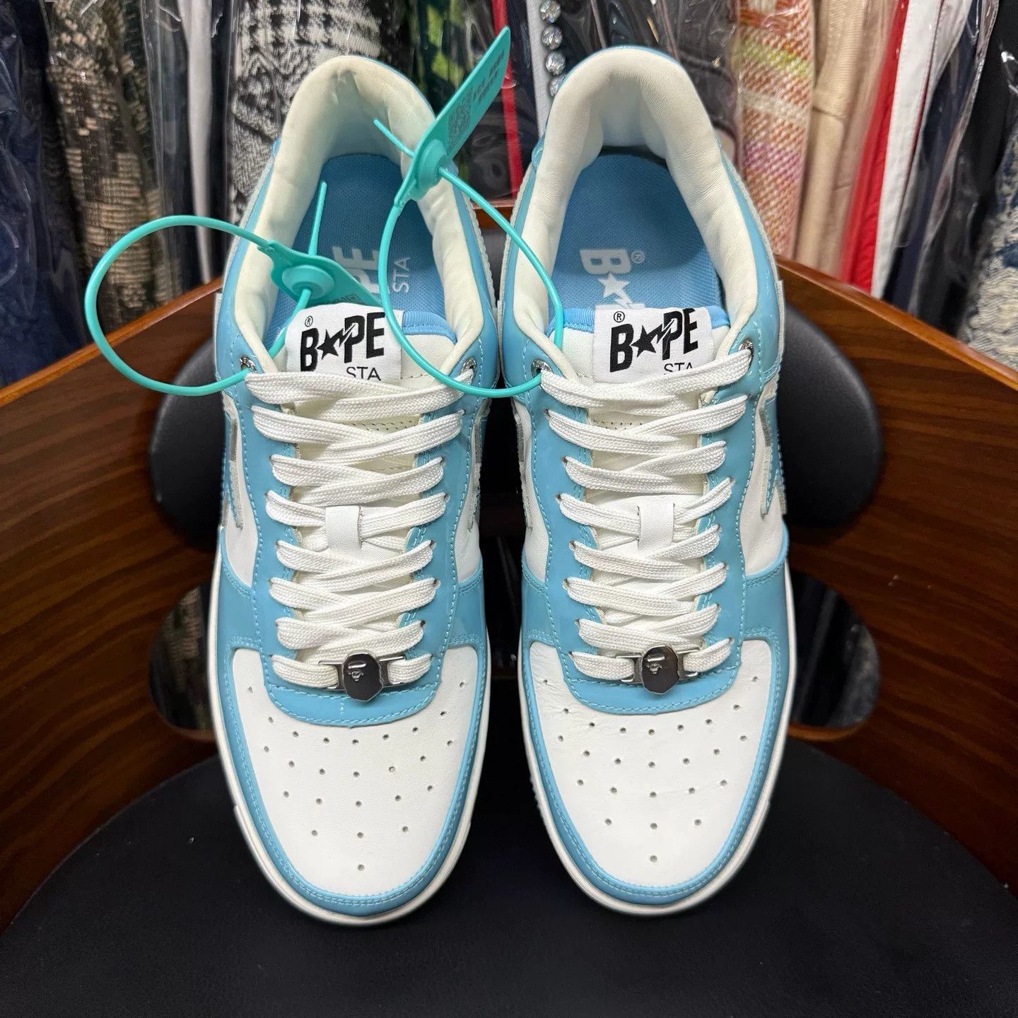 Bape Bape Patent Blue Lowtop Sneakers 44 Men Size US 10.5 / EU 43-44 - 5 Thumbnail