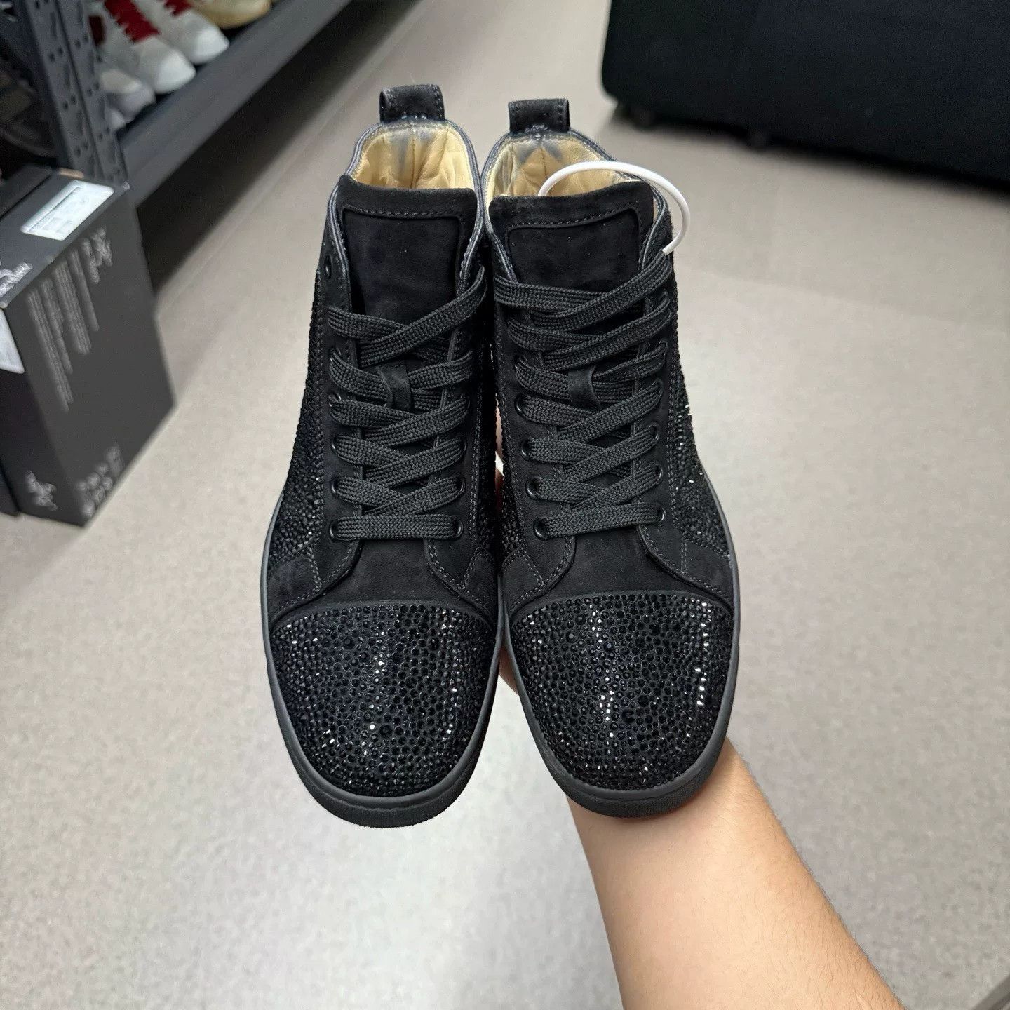 Christian Louboutin Christian Louboutin Black Hitop Sneakers 38 Women Size US 7.5 / IT 37.5 - 5 Thumbnail