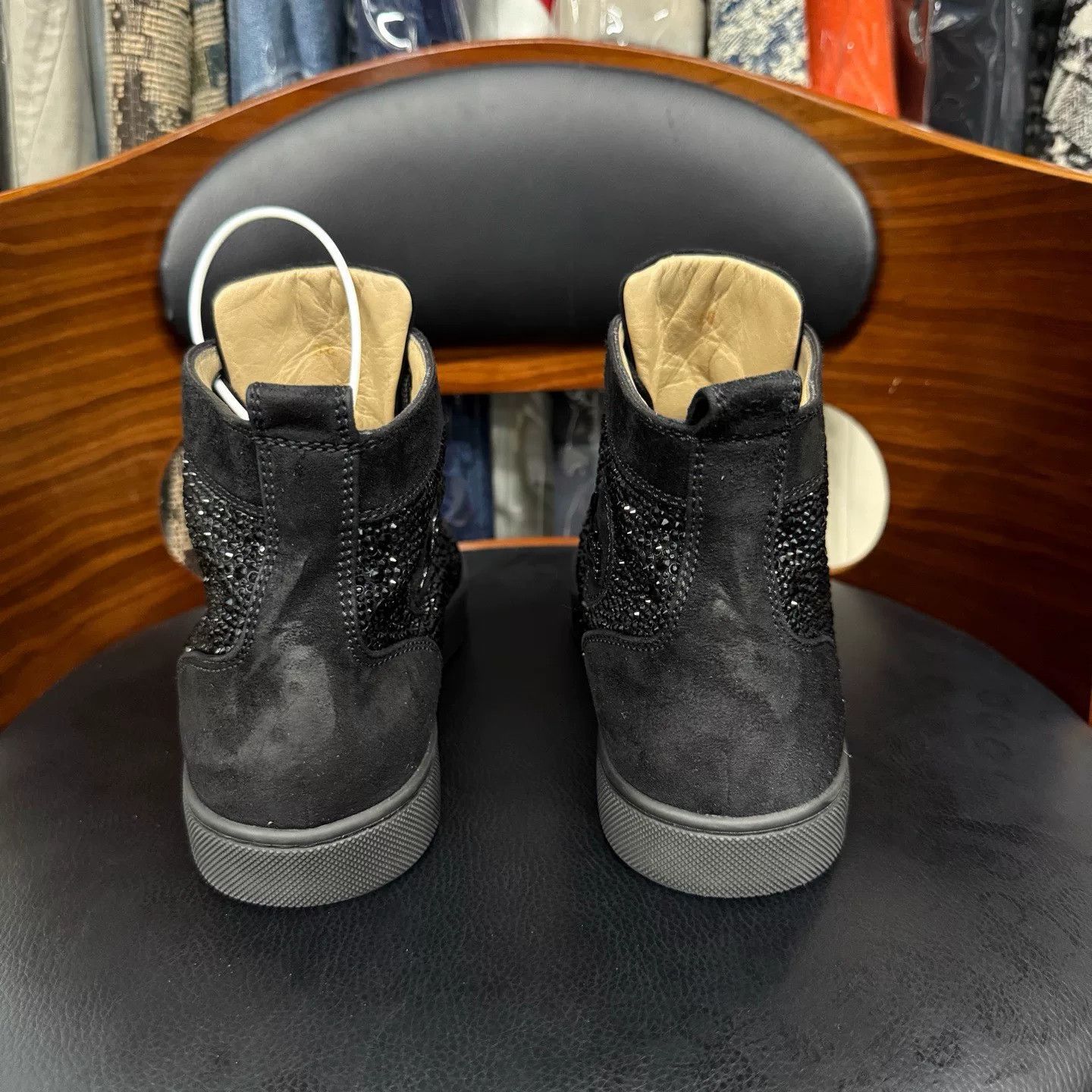 Christian Louboutin Christian Louboutin Black Hitop Sneakers 38 Women Size US 7.5 / IT 37.5 - 3 Thumbnail