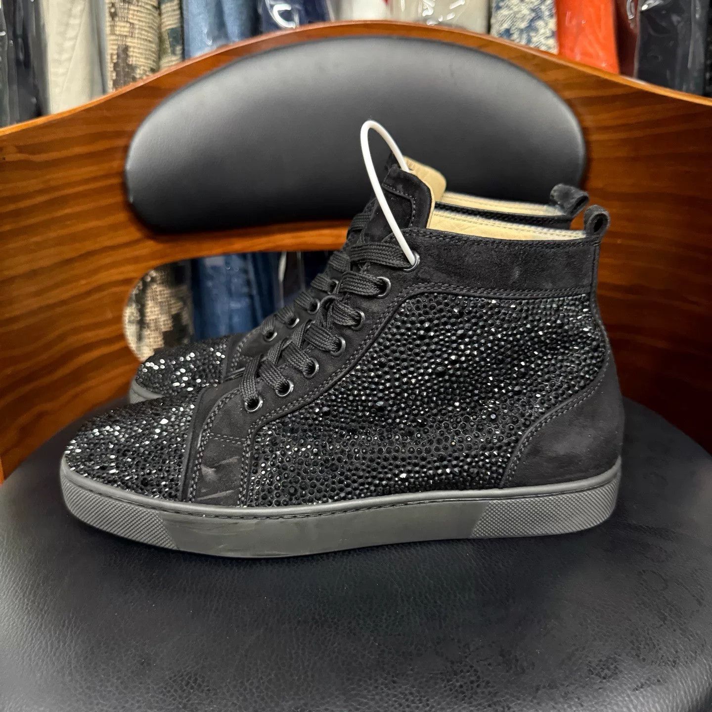 Christian Louboutin Christian Louboutin Black Hitop Sneakers 38 Women Size US 7.5 / IT 37.5 - 6 Thumbnail