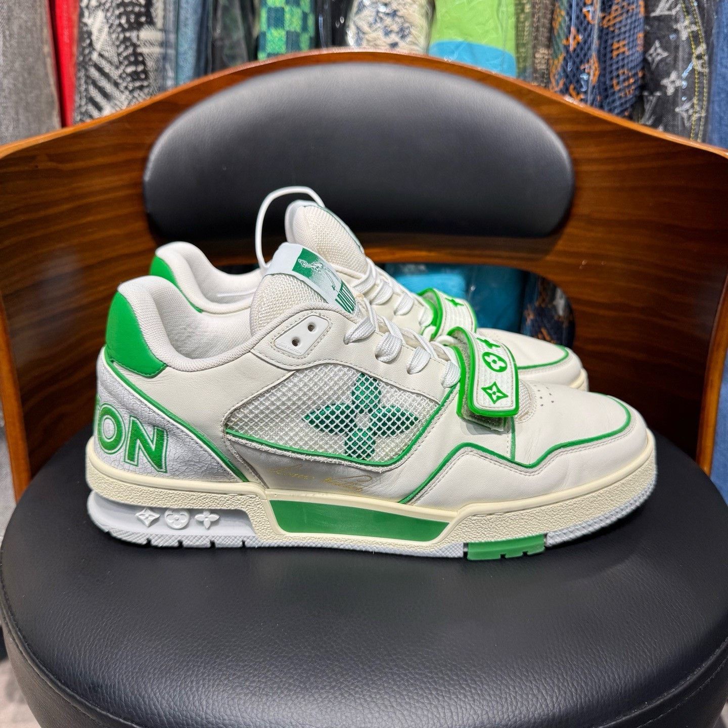 Louis Vuitton Louis Vuitton Training Green Lowtop Sneakers 40.5 Men Size US 8 / EU 41 - 4 Thumbnail