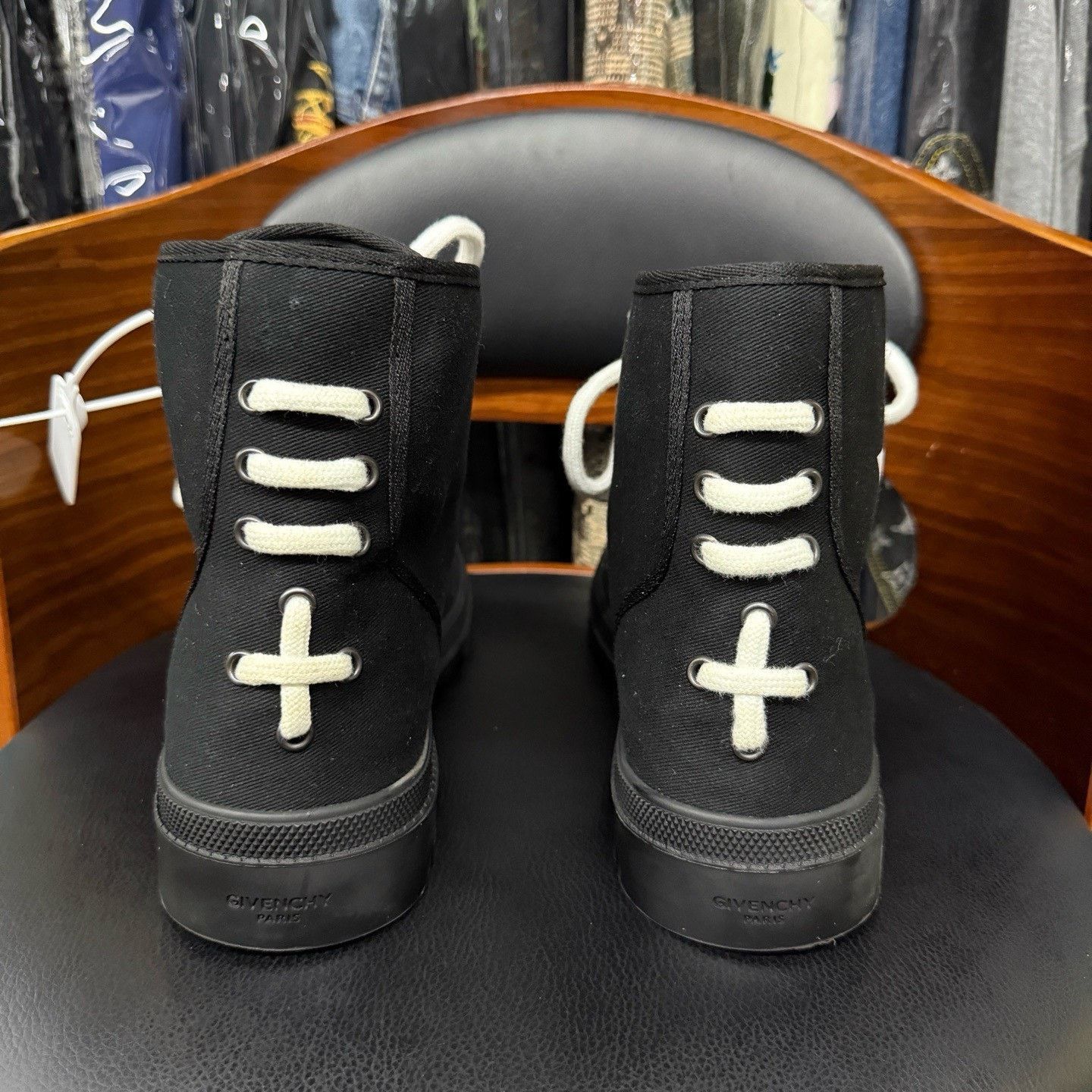 Givenchy Givenchy Canvas Black Hitop Sneakers 40 Men Size US 7.5 / EU 40-41 - 3 Thumbnail