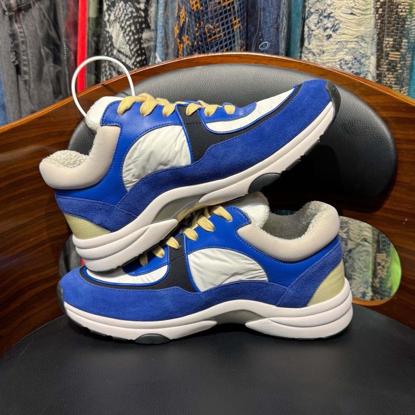 Chanel Chanel Blue Lowtop Sneakers 37 Women Size US 6.5 / IT 36.5 - 7 Thumbnail