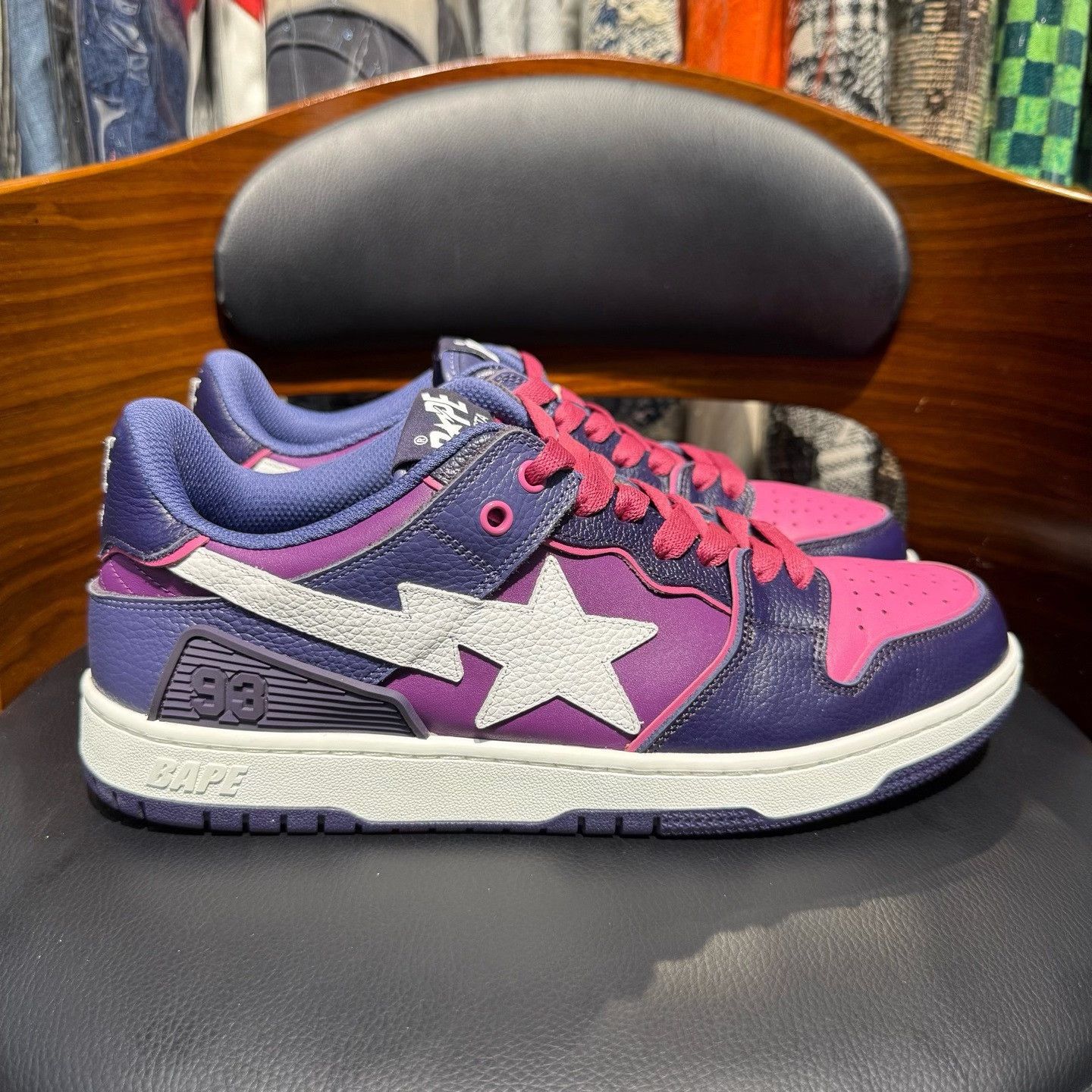 Bape Bape Purple Lowtop Sneakers 44 Men Size US 10.5 / EU 43-44 - 4 Thumbnail