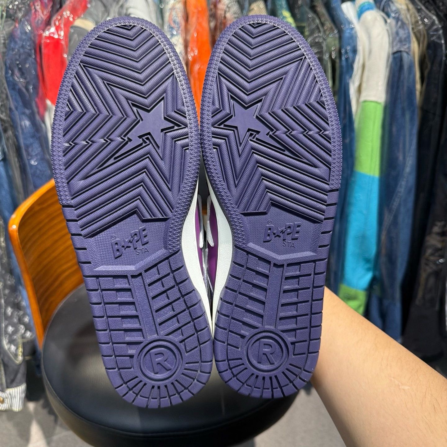 Bape Bape Purple Lowtop Sneakers 44 Men Size US 10.5 / EU 43-44 - 9 Thumbnail