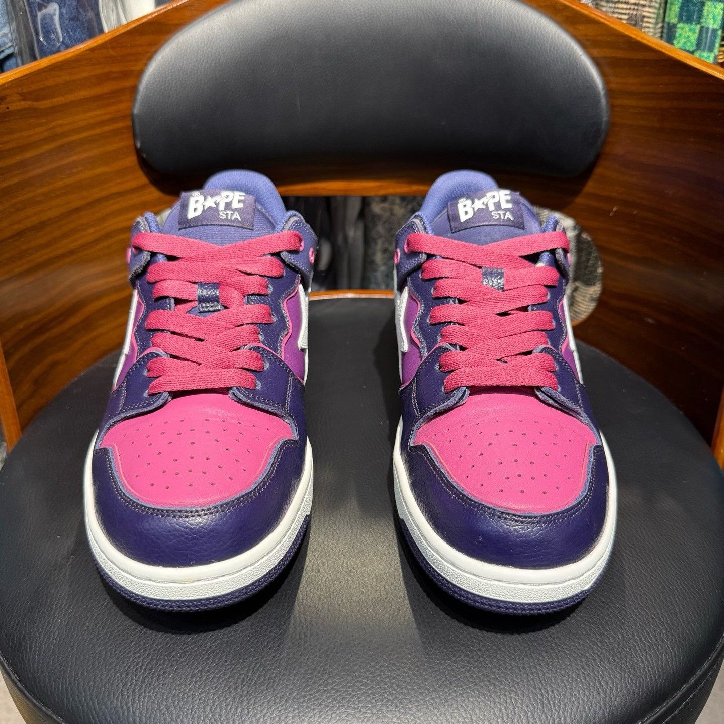 Bape Bape Purple Lowtop Sneakers 44 Men Size US 10.5 / EU 43-44 - 2 Thumbnail