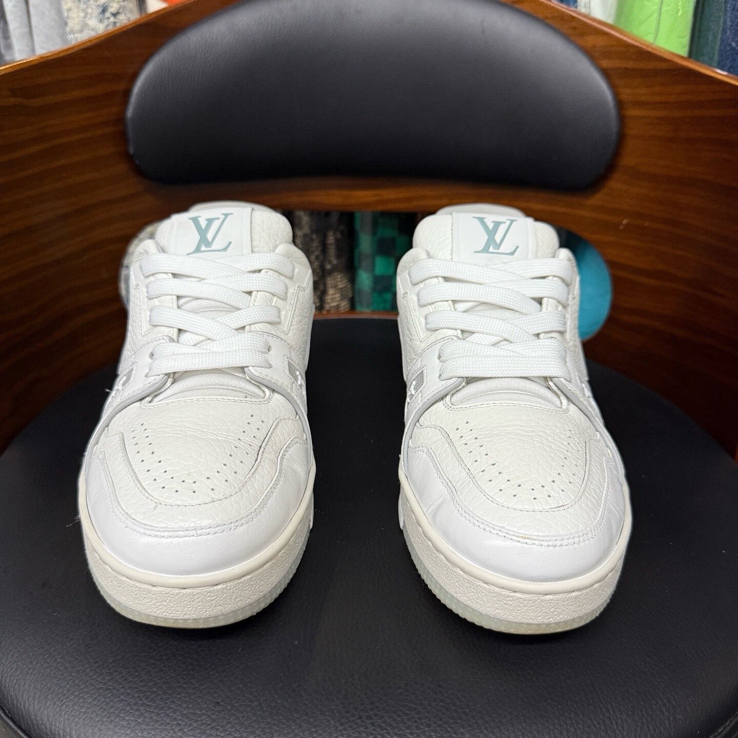 Louis Vuitton Louis Vuitton Training White Lowtop Sneakers 37 Women Size US 6.5 / IT 36.5 - 2 Thumbnail