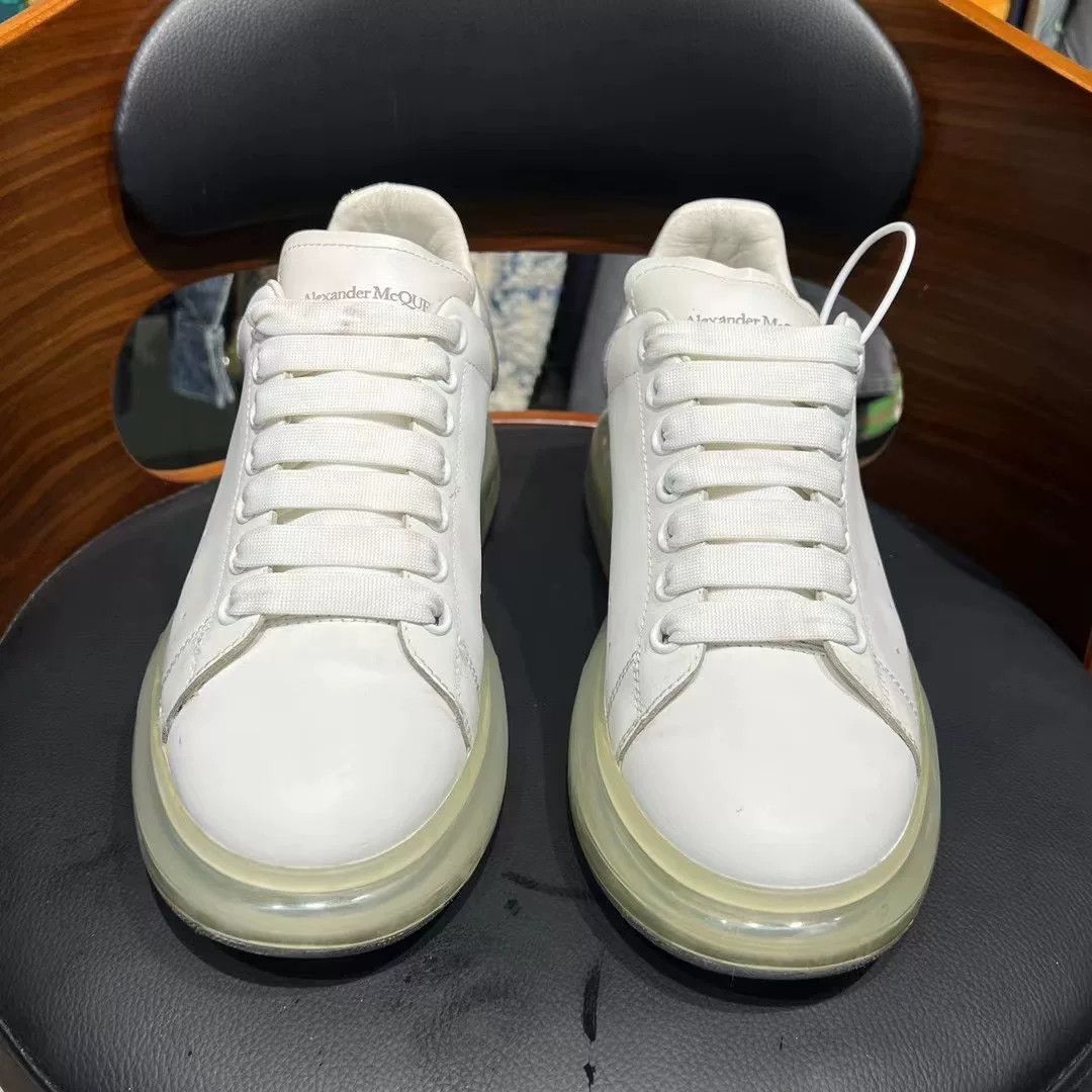 Alexander McQueen Alexander McQueen Clear White Lowtop Sneakers 40 Men Size US 7.5 / EU 40-41 - 2 Thumbnail