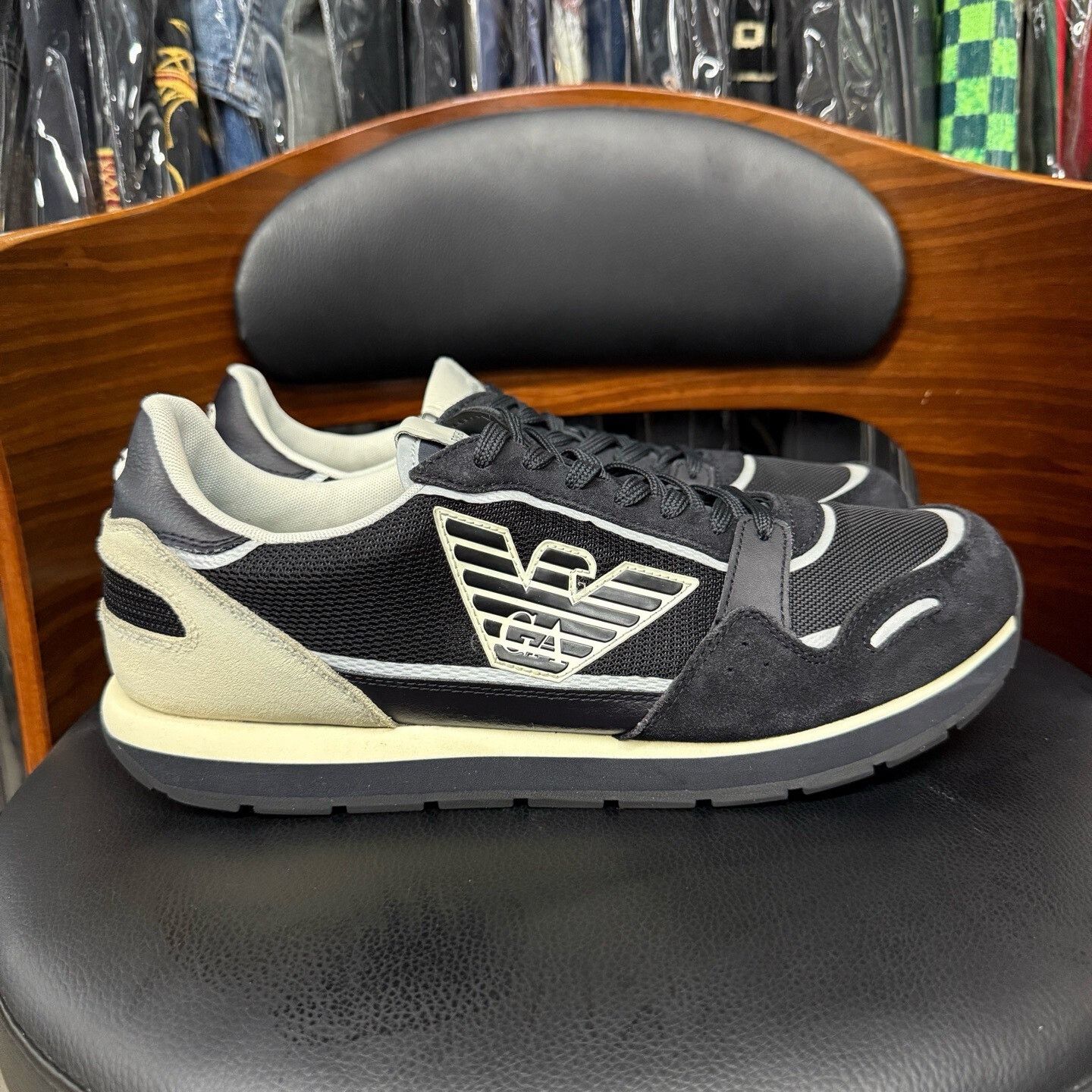 Armani Armani Casual Black Lowtop Sneakers 43 Men Size US 10 / EU 43 - 4 Thumbnail