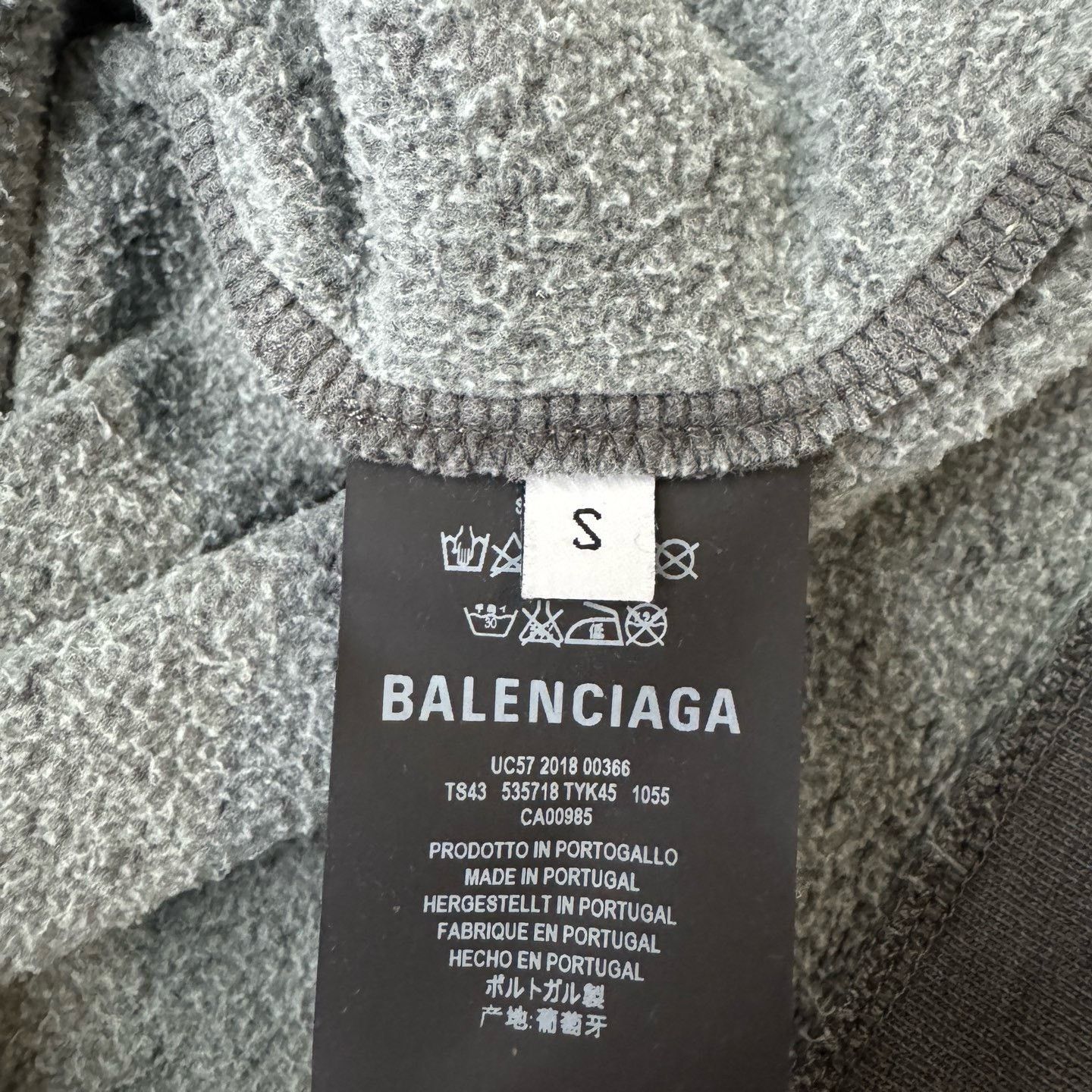 Balenciaga Balenciaga Distressed Gray Hoodie S Men Size US S / EU 44-46 / 1 - 5 Thumbnail