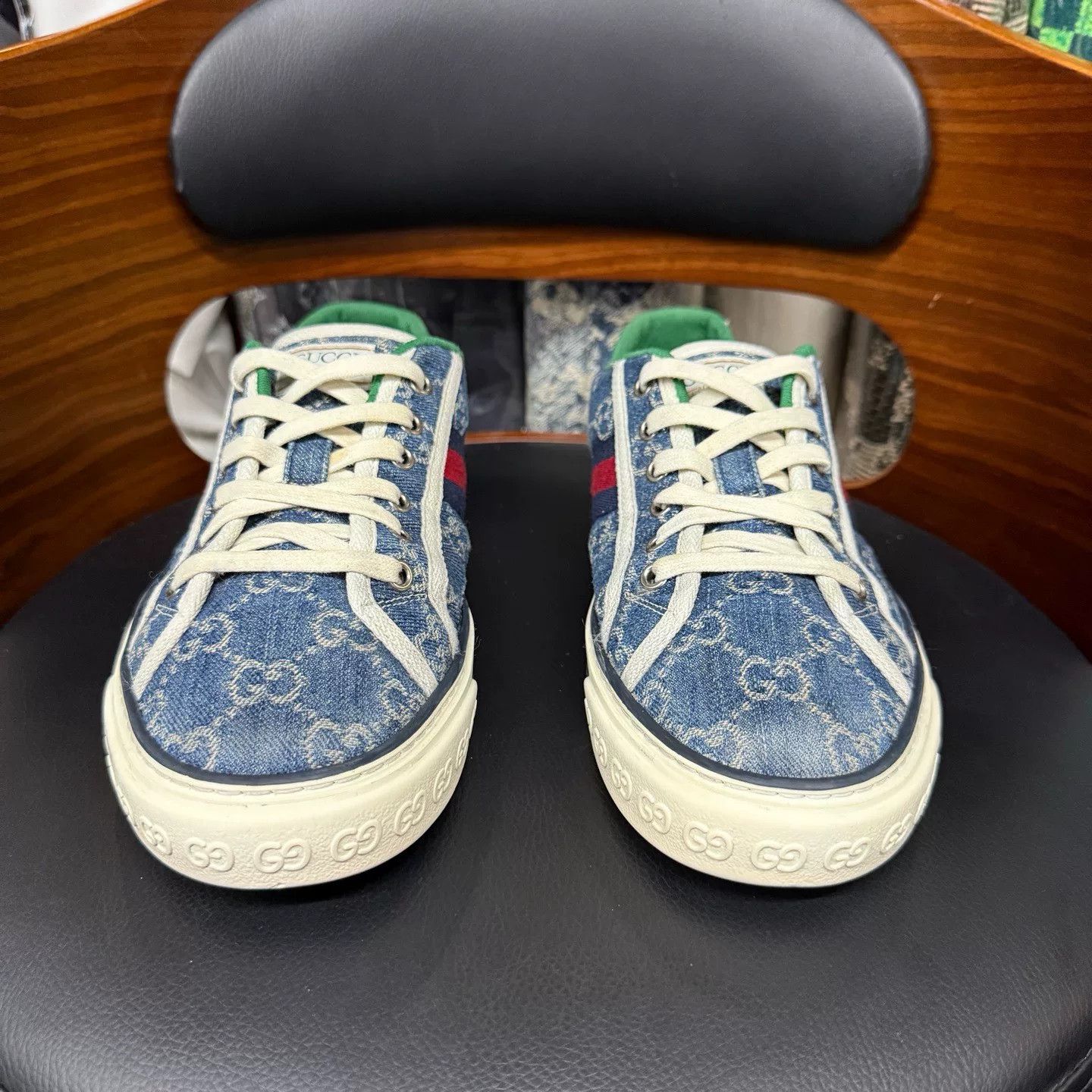 Gucci Gucci Tennis Denim Blue Lowtop Sneakers 40 Men Size US 7.5 / EU 40-41 - 2 Thumbnail