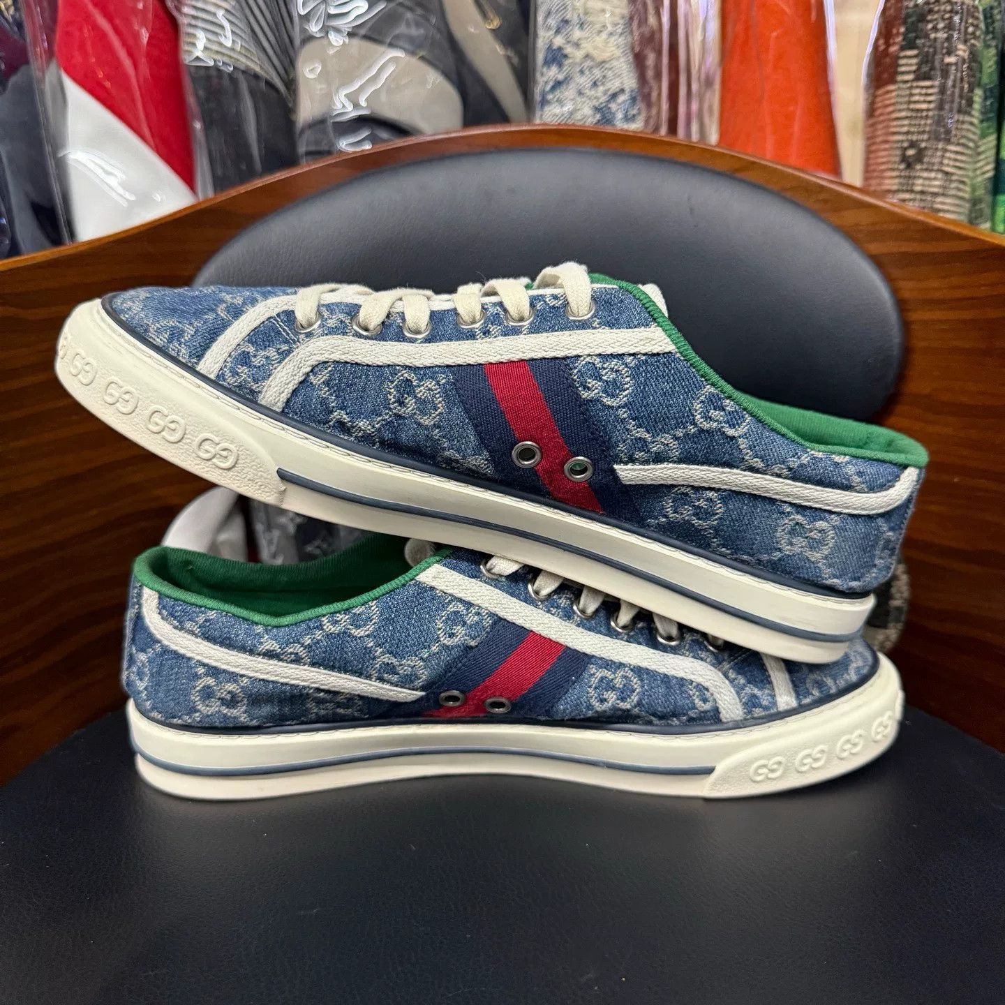 Gucci Gucci Tennis Denim Blue Lowtop Sneakers 40 Men Size US 7.5 / EU 40-41 - 7 Thumbnail
