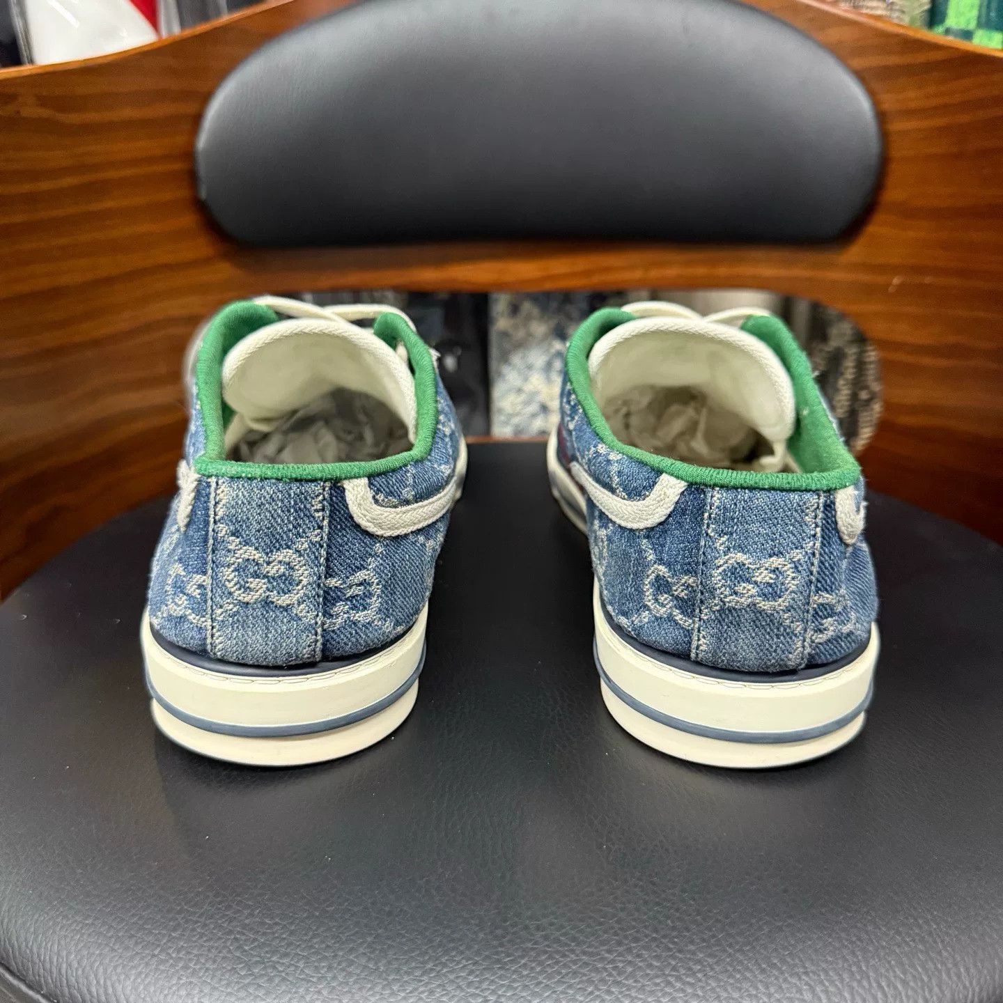 Gucci Gucci Tennis Denim Blue Lowtop Sneakers 40 Men Size US 7.5 / EU 40-41 - 3 Thumbnail