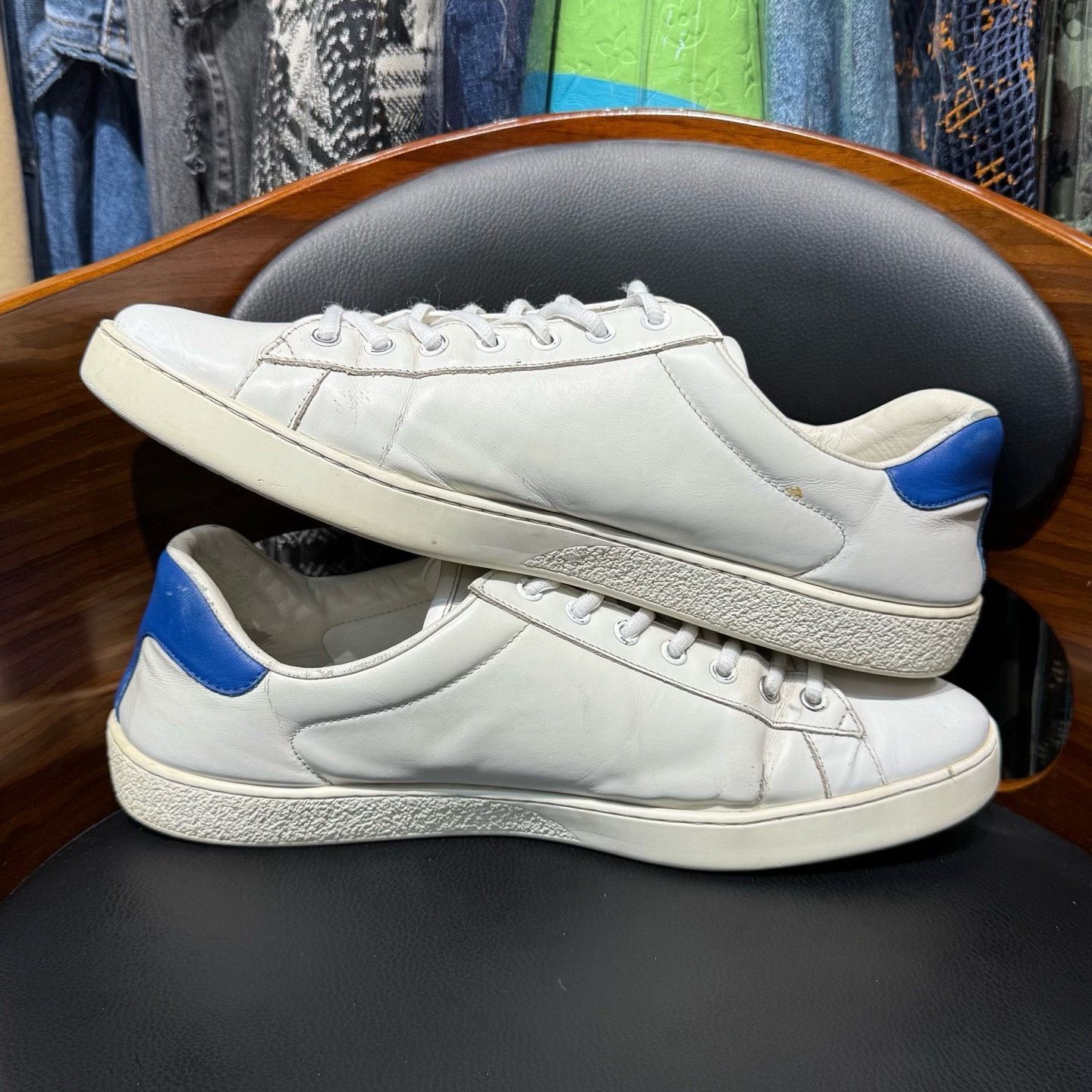 Gucci Gucci Tennis Graphic Blue Lowtop Sneakers 44 Men Size US 10.5 / EU 43-44 - 7 Thumbnail