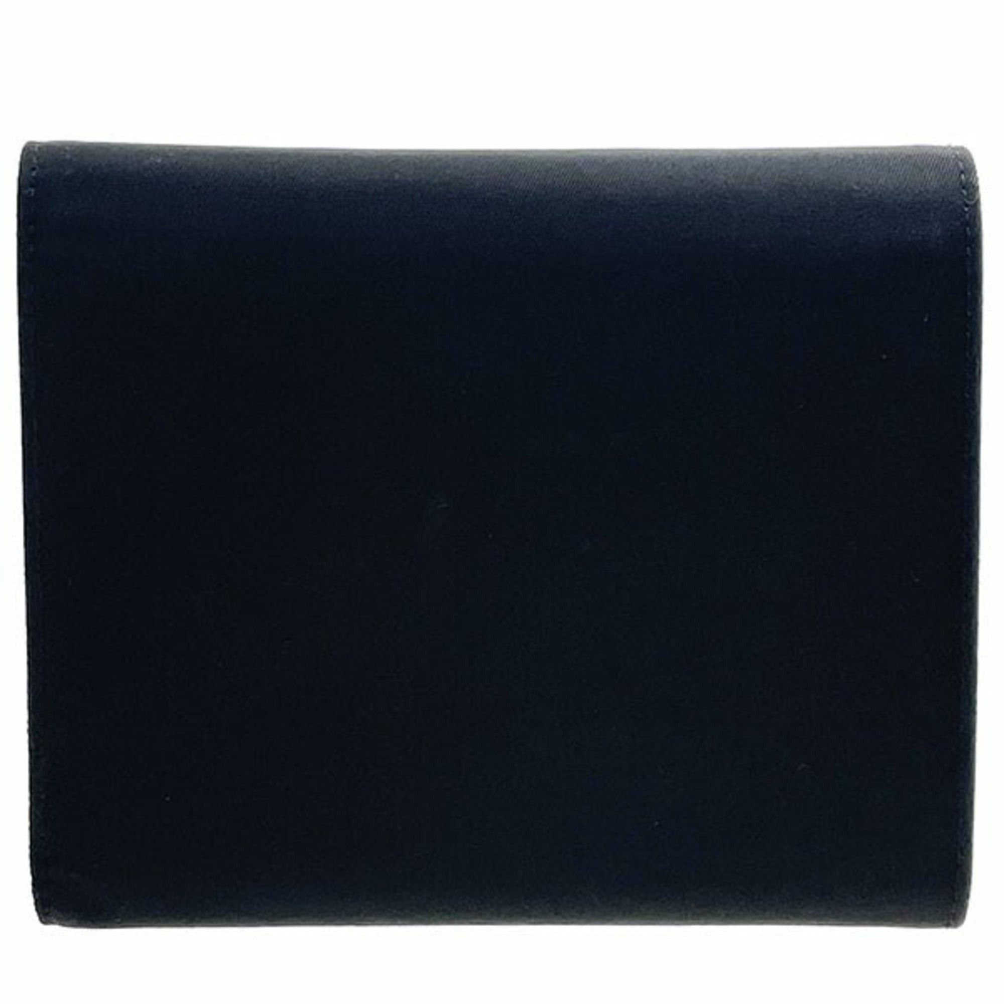 Prada Prada Round Plate Tri-fold Wallet, Nylon, Black, PRADA Compact Wallet NERO HWN-16389 Size ONE SIZE - 2 Thumbnail
