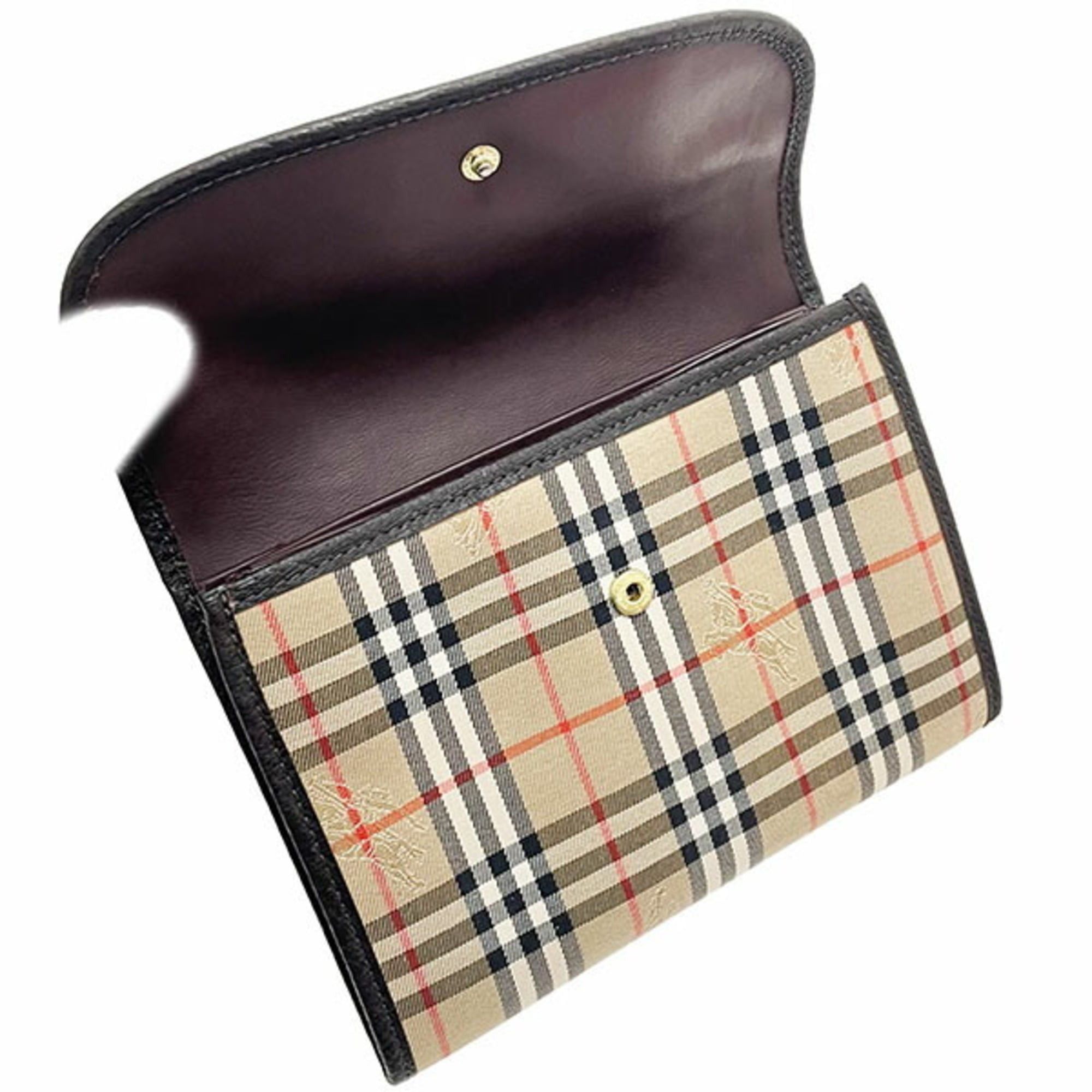 Burberry Burberry Pouch, Check Multi-Pouch, Canvas and Leather, Beige Dark Brown, BURBERRY Burberrys, Multi-Case, XW-16885 Size ONE SIZE - 6 Thumbnail