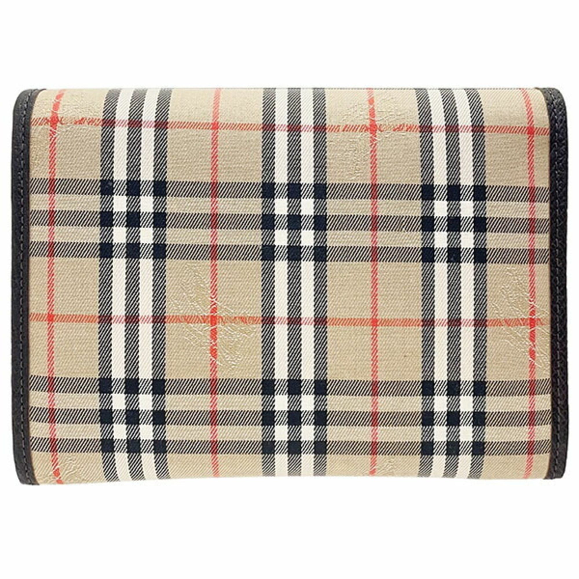 Burberry Burberry Pouch, Check Multi-Pouch, Canvas and Leather, Beige Dark Brown, BURBERRY Burberrys, Multi-Case, XW-16885 Size ONE SIZE - 2 Thumbnail