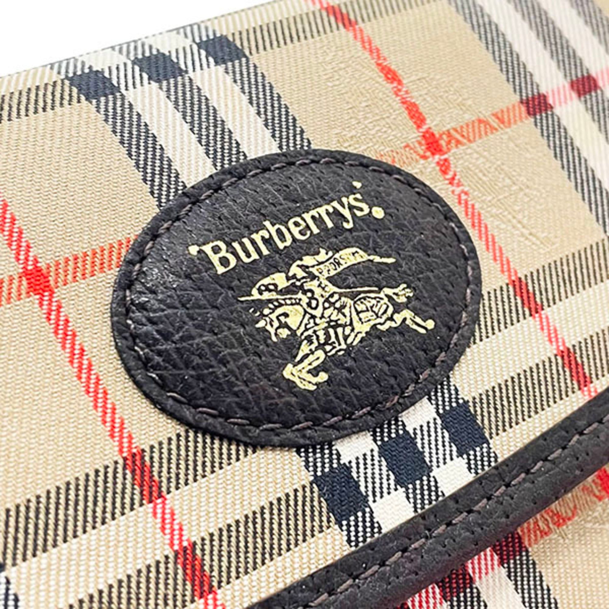 Burberry Burberry Pouch, Check Multi-Pouch, Canvas and Leather, Beige Dark Brown, BURBERRY Burberrys, Multi-Case, XW-16885 Size ONE SIZE - 5 Thumbnail