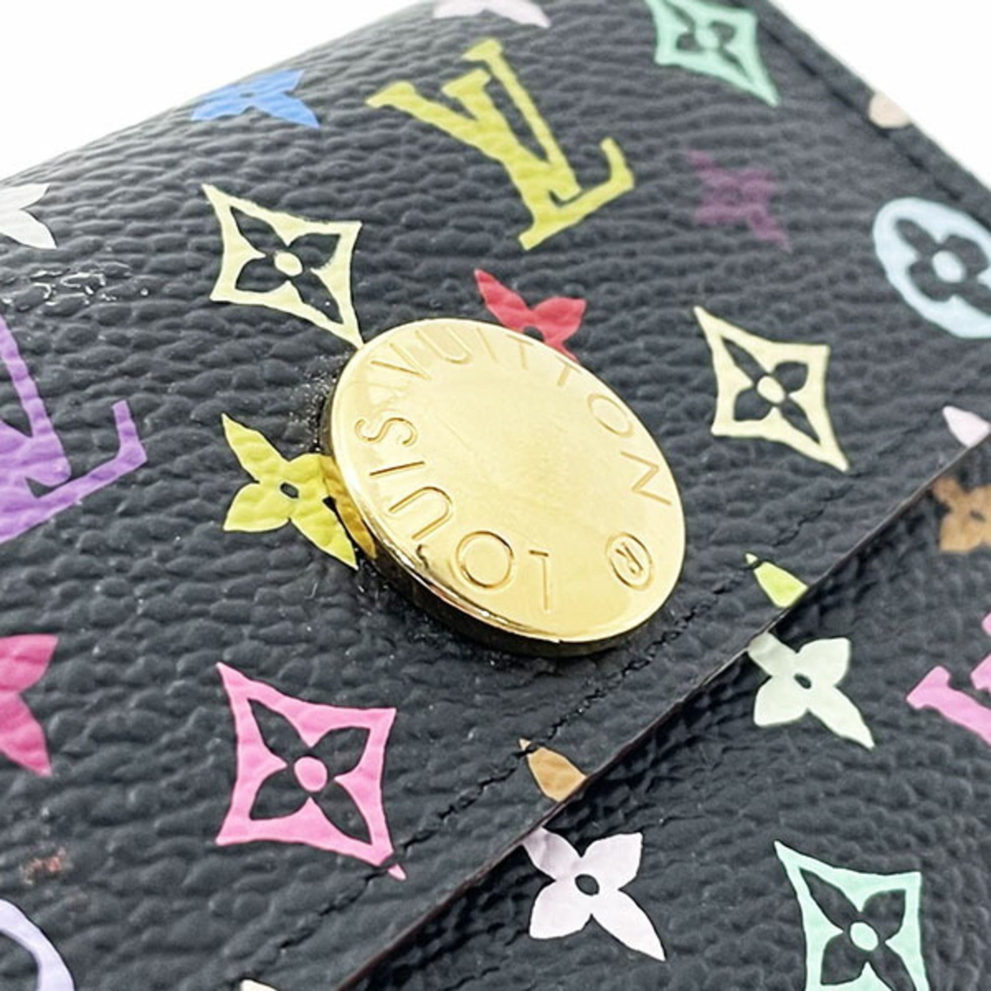 Louis Vuitton Louis Vuitton Monogram Multicolor Coin Case, Porte Monnaie Cozy, Noir Black, M60007, LOUIS VUITTON Purse, Women's, AK-16848 Size ONE SIZE - 4 Thumbnail