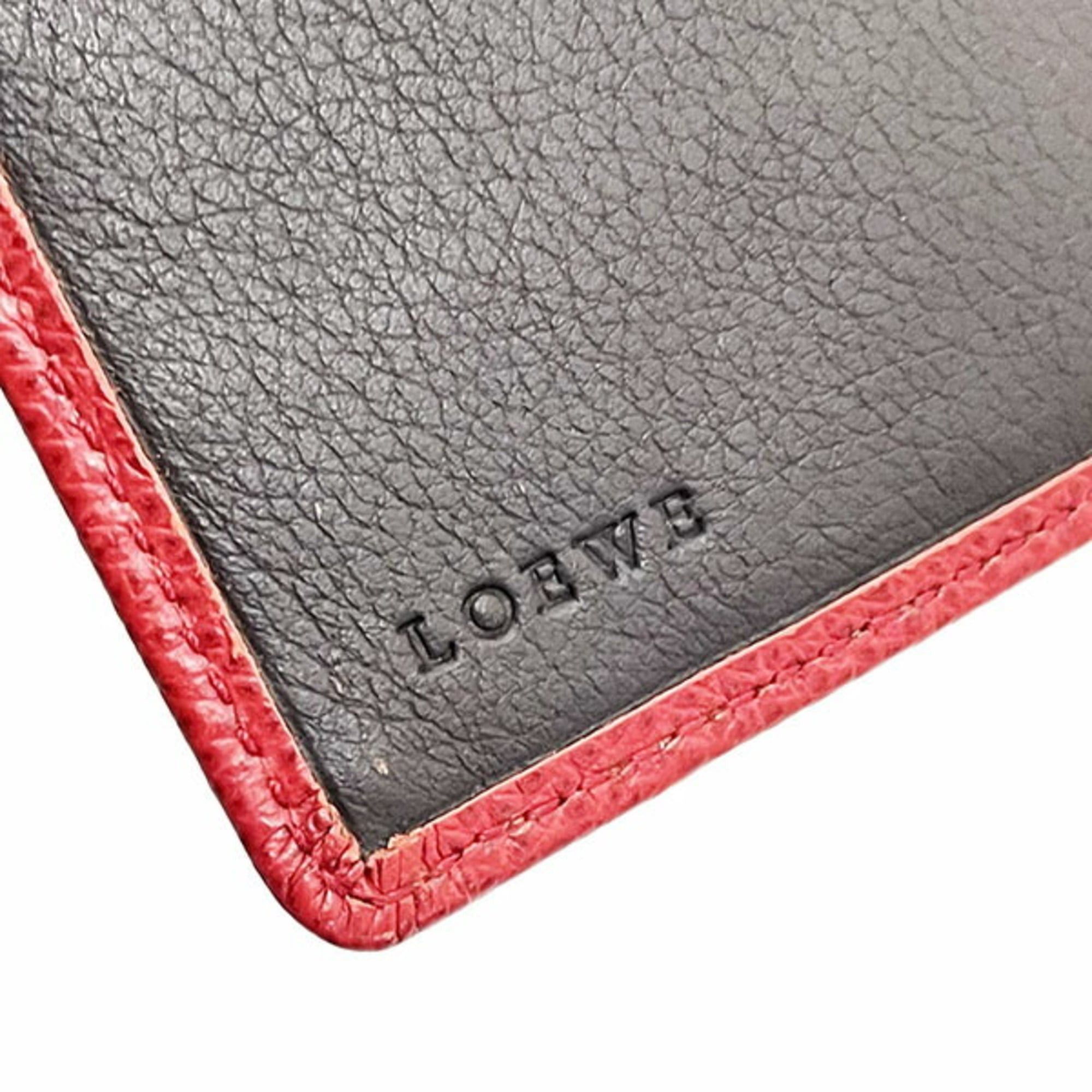 Loewe Loewe Anagram Leather Wallet, Red, Bi-fold Compact NN-16770 Size ONE SIZE - 9 Thumbnail