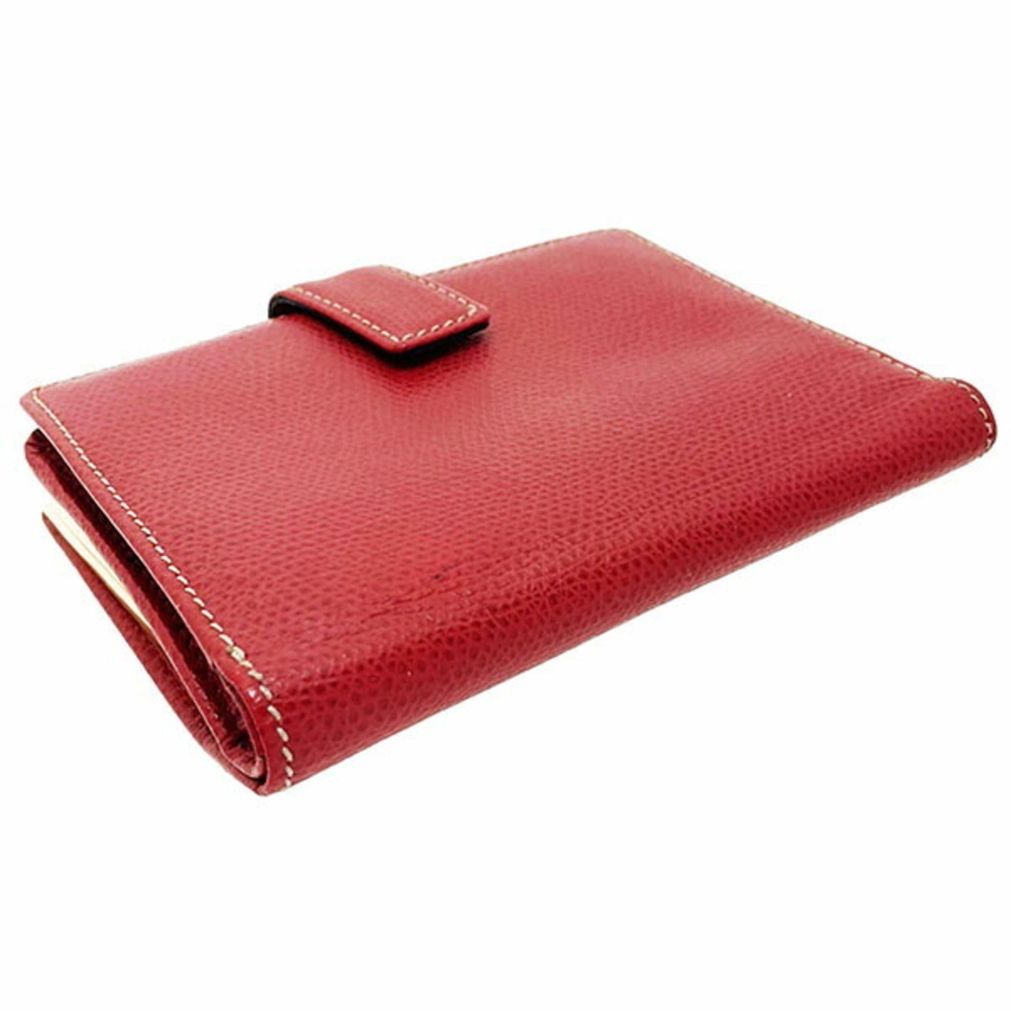 Loewe Loewe Anagram Leather Wallet, Red, Bi-fold Compact NN-16770 Size ONE SIZE - 3 Thumbnail