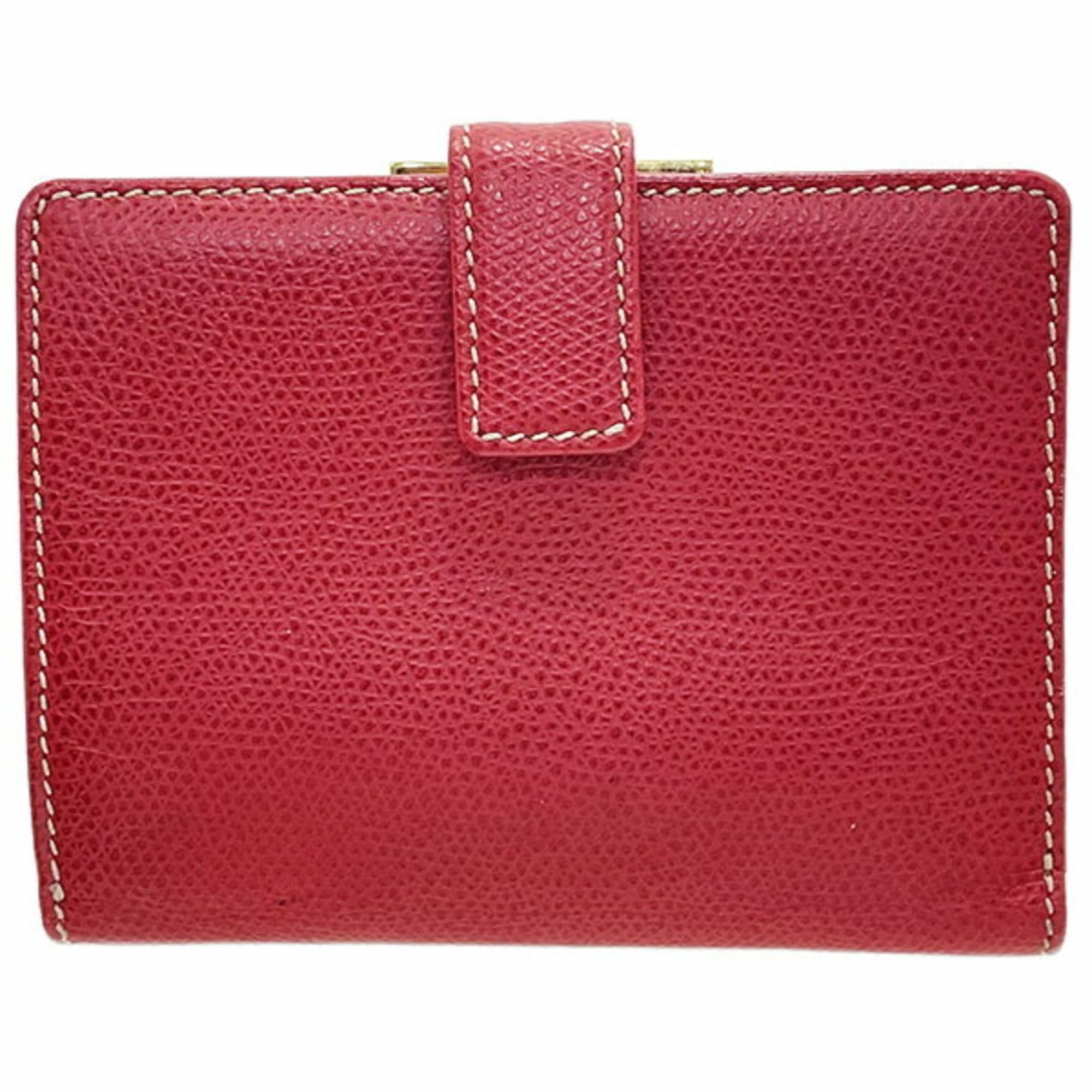 Loewe Loewe Anagram Leather Wallet, Red, Bi-fold Compact NN-16770 Size ONE SIZE - 2 Thumbnail
