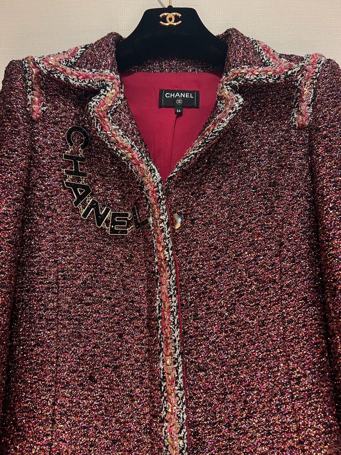 Chanel Chanel Tweed Gold Thread Jumpsuit Size 34" / US 12 / IT 48 - 2 Thumbnail