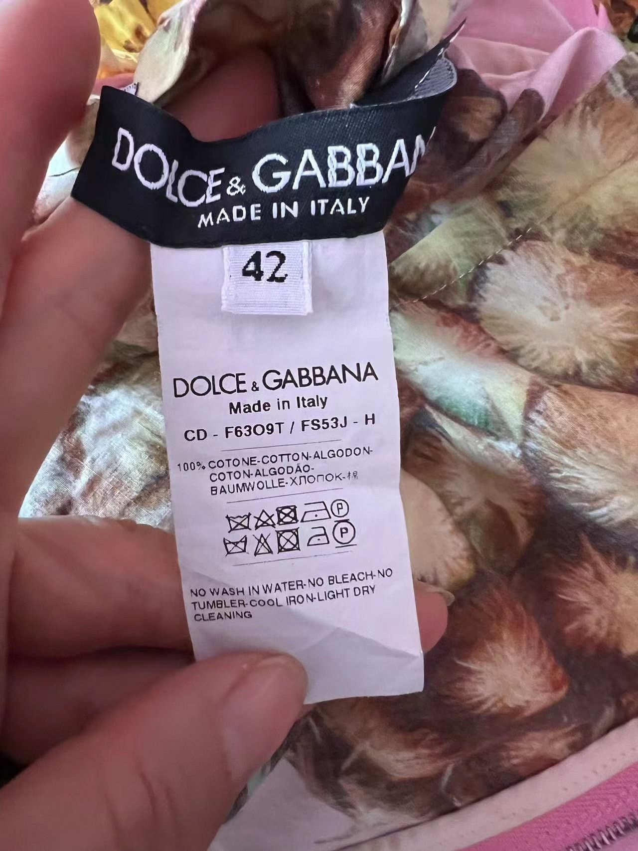 Dolce & Gabbana Dolce & Gabbana Pineapple Print Dress Size M / US 6-8 / IT 42-44 - 5 Thumbnail