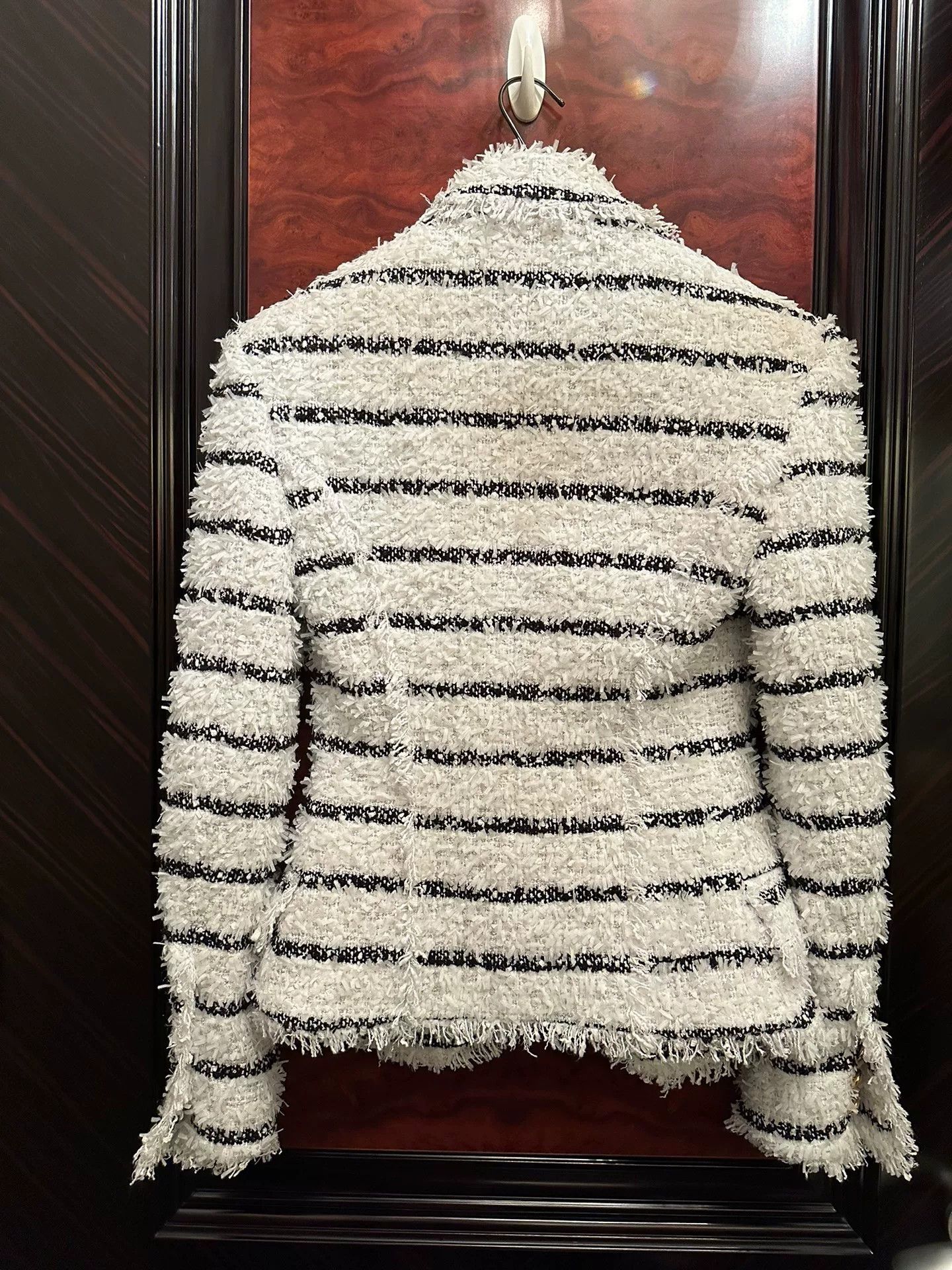 Balmain Balmain White Tweed Gold Button Blazer Size XS / US 0-2 / IT 36-38 - 4 Thumbnail