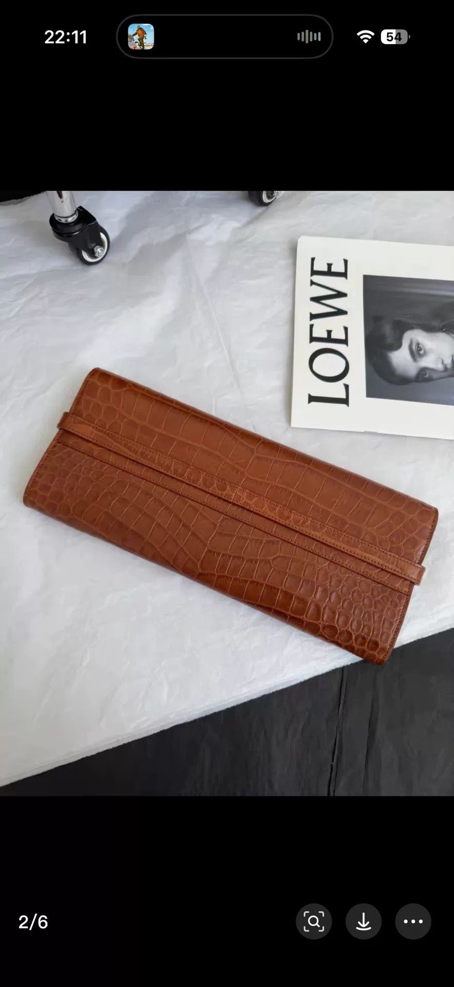 Saint Laurent Paris Saint Laurent Manhattan Crocodile Clutch Size ONE SIZE - 2 Thumbnail