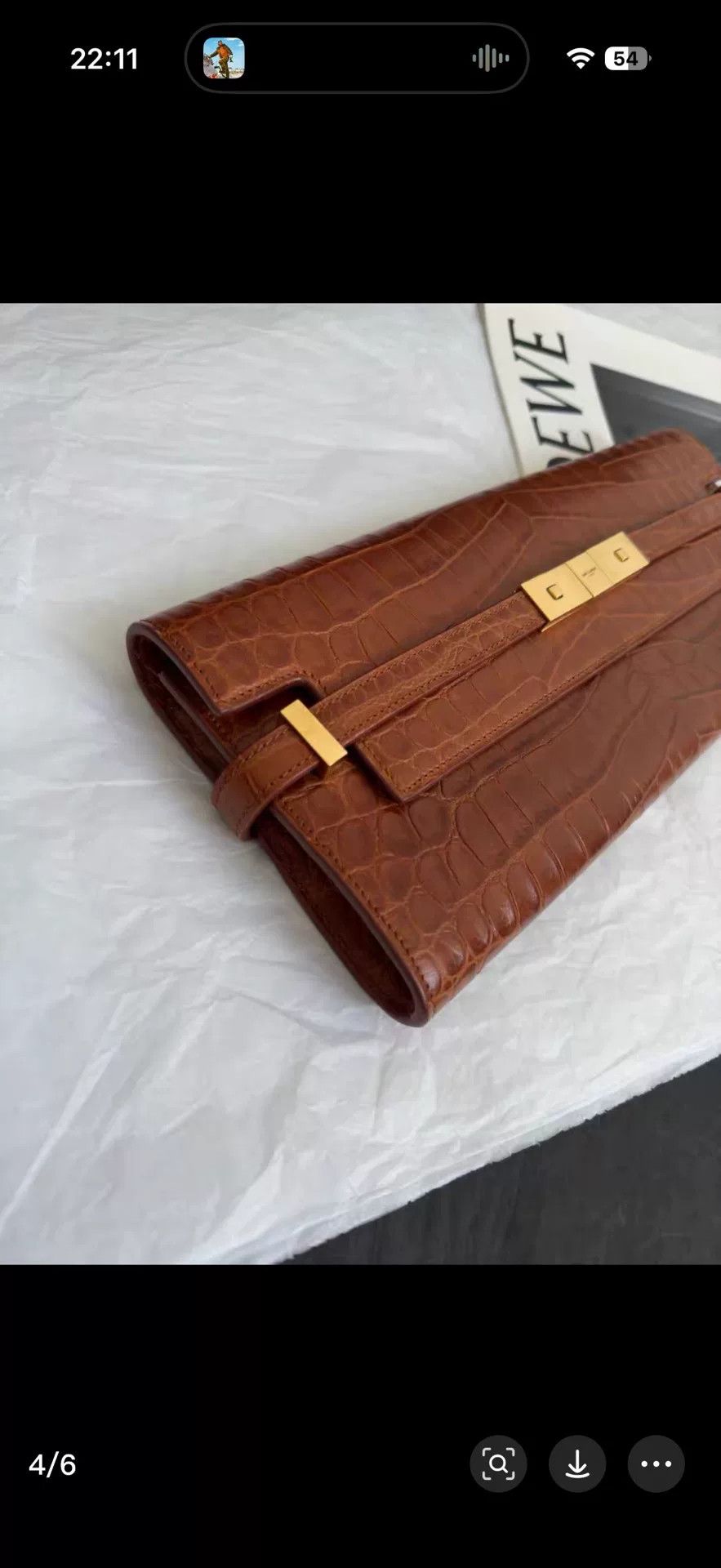 Saint Laurent Paris Saint Laurent Manhattan Crocodile Clutch Size ONE SIZE - 4 Thumbnail